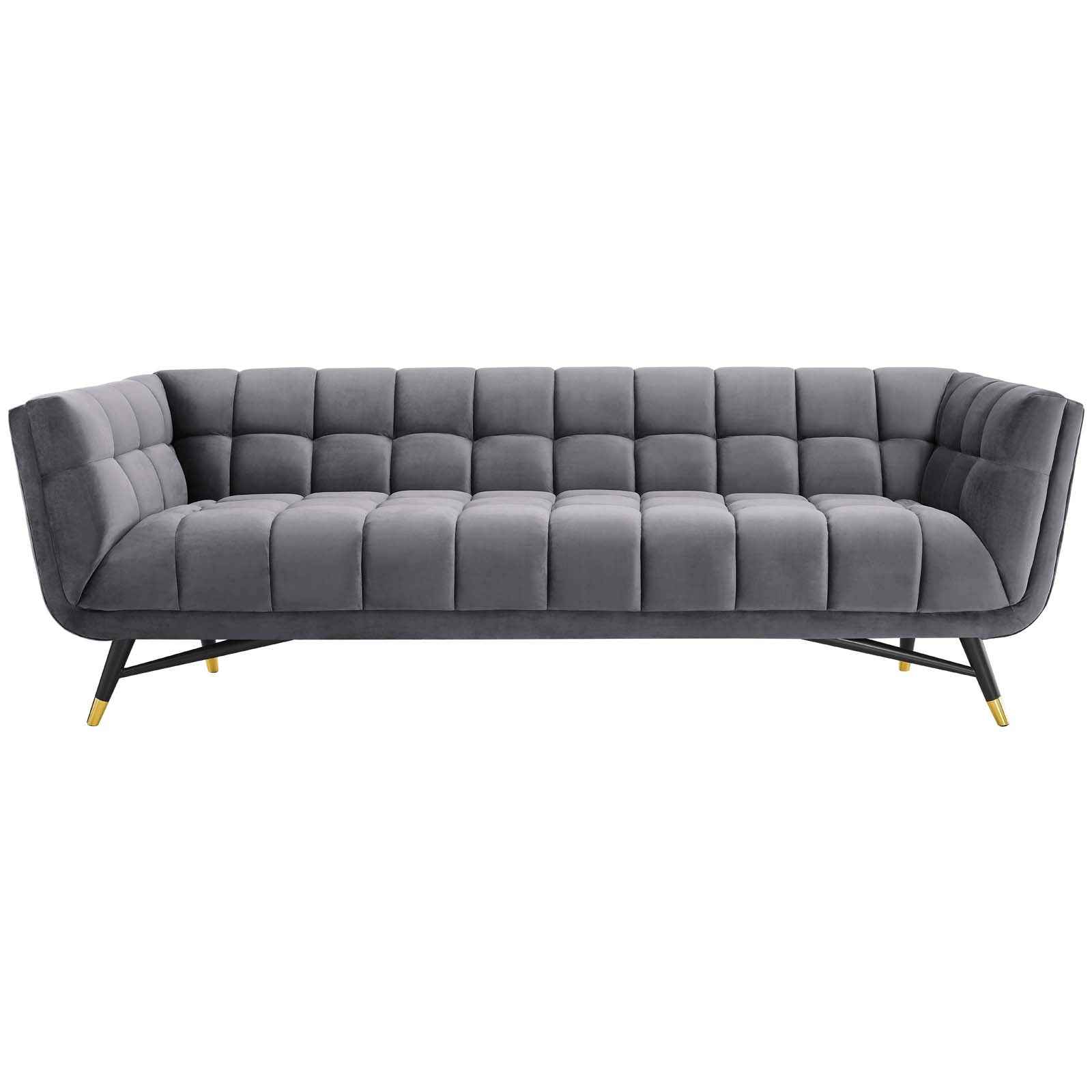 Modway Sofas & Couches - Adept Performance Velvet Sofa Gray