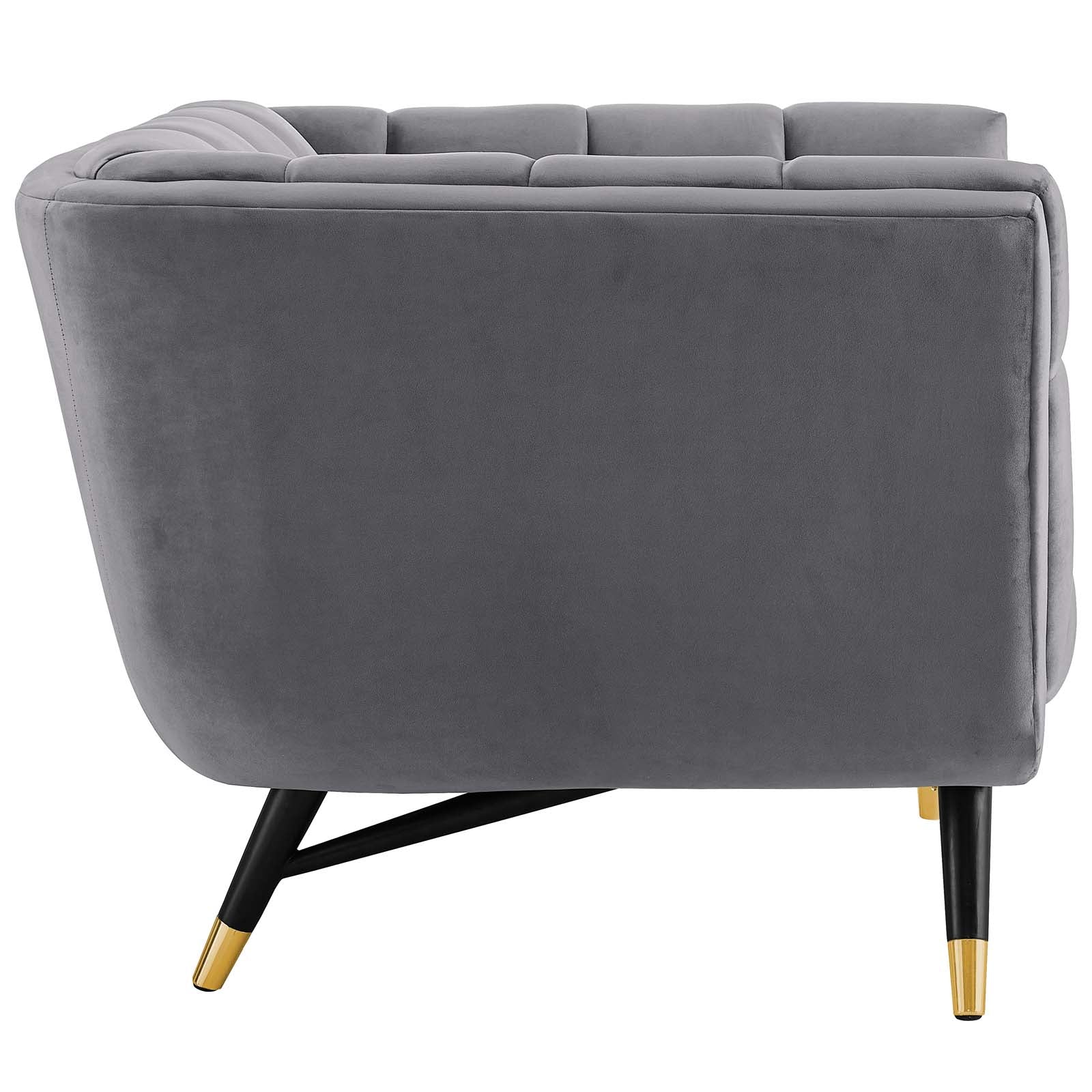Modway Accent Chairs - Adept Performance Velvet Armchair Gray
