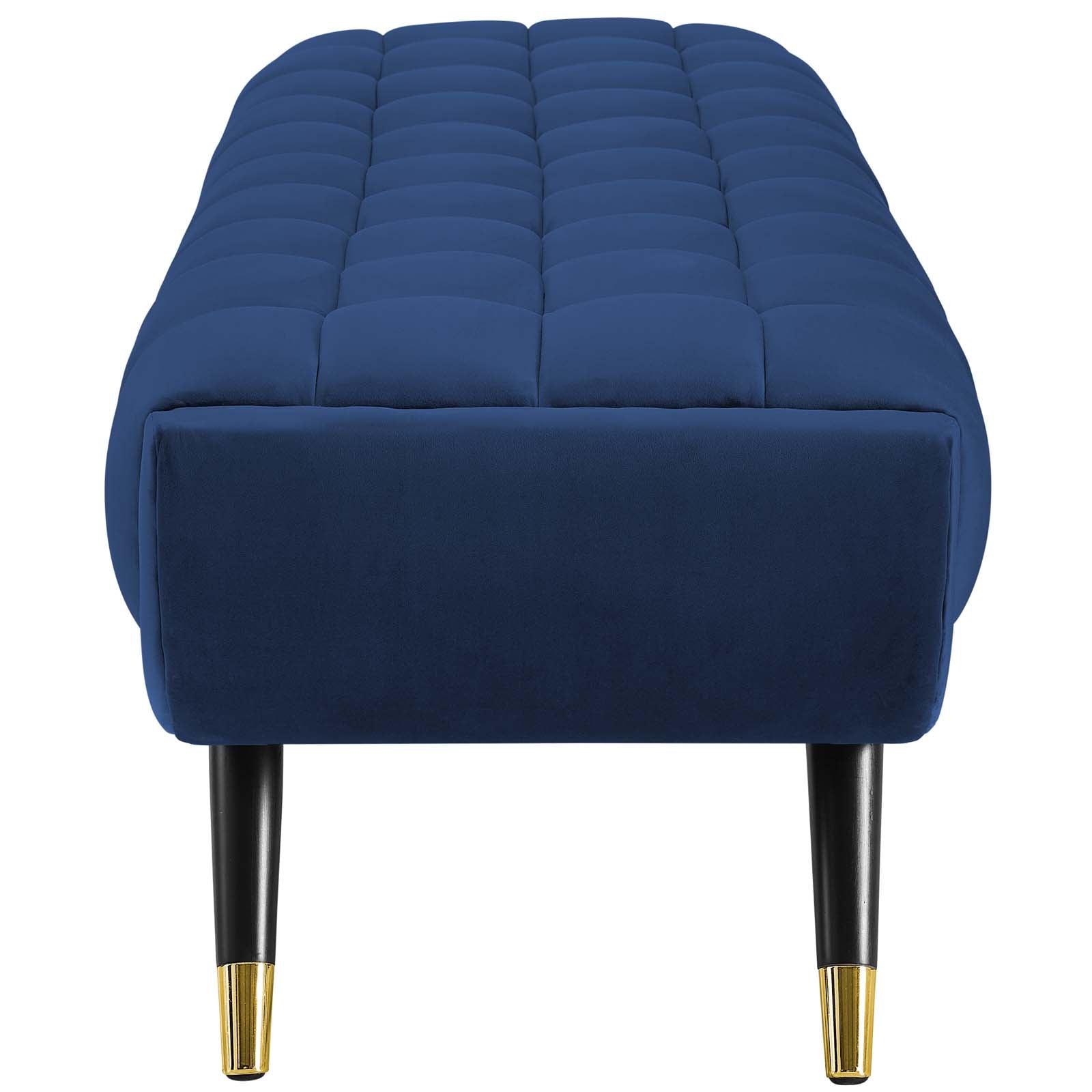 Modway Benches - Adept Performance Velvet Bench Midnight Blue