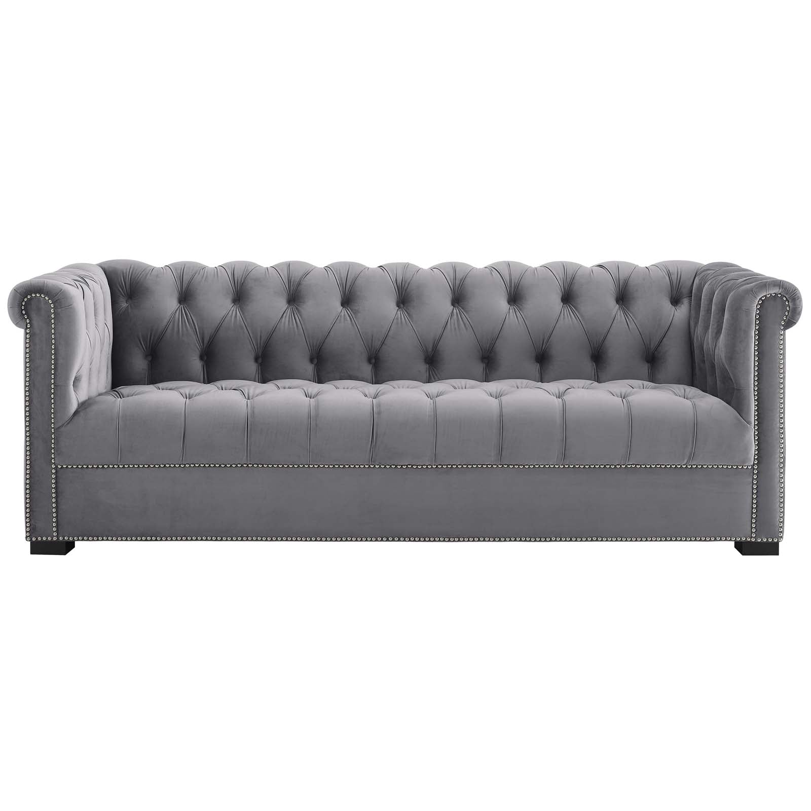 Modway Sofas & Couches - Heritage Performance Velvet Sofa Gray