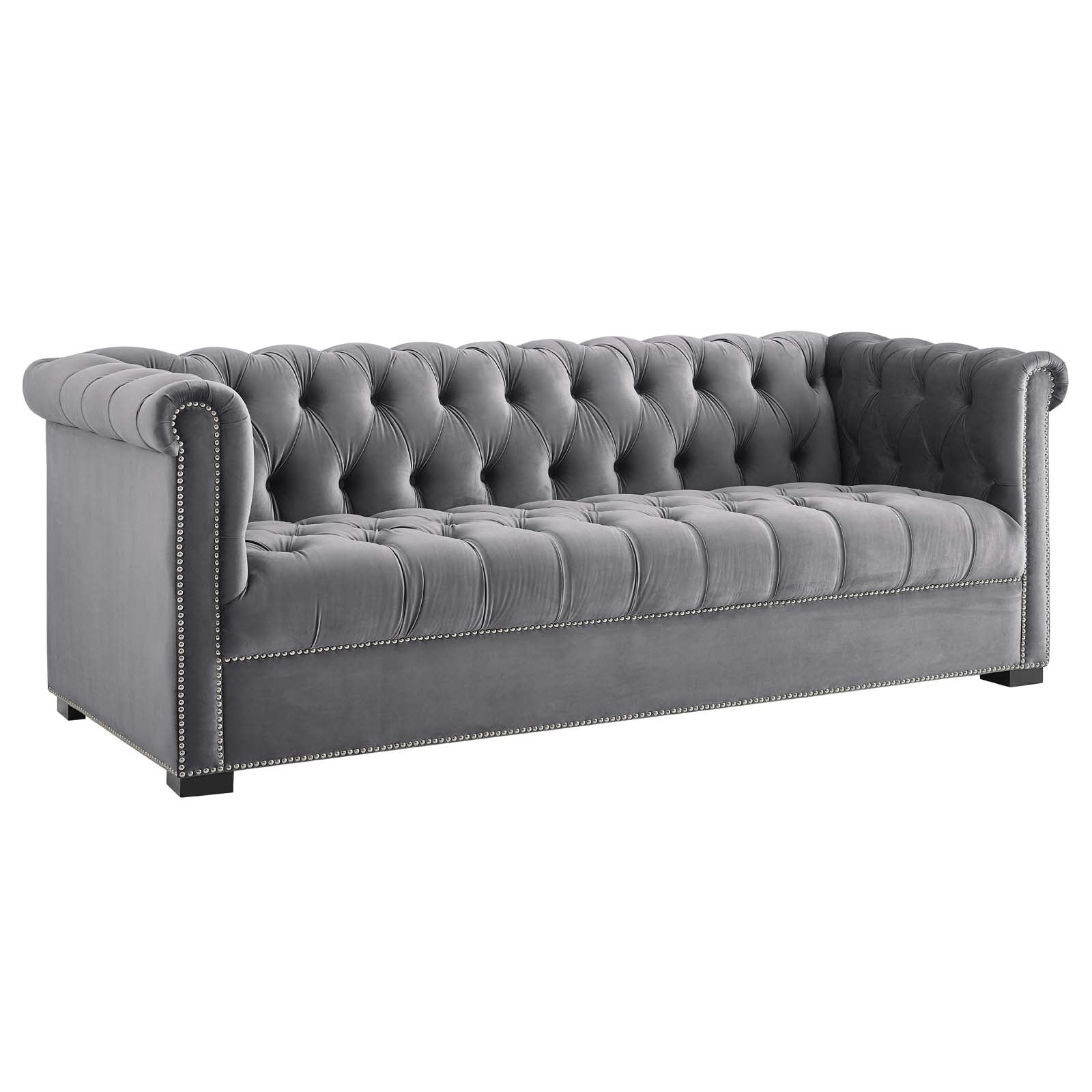 Modway Sofas & Couches - Heritage Performance Velvet Sofa Gray