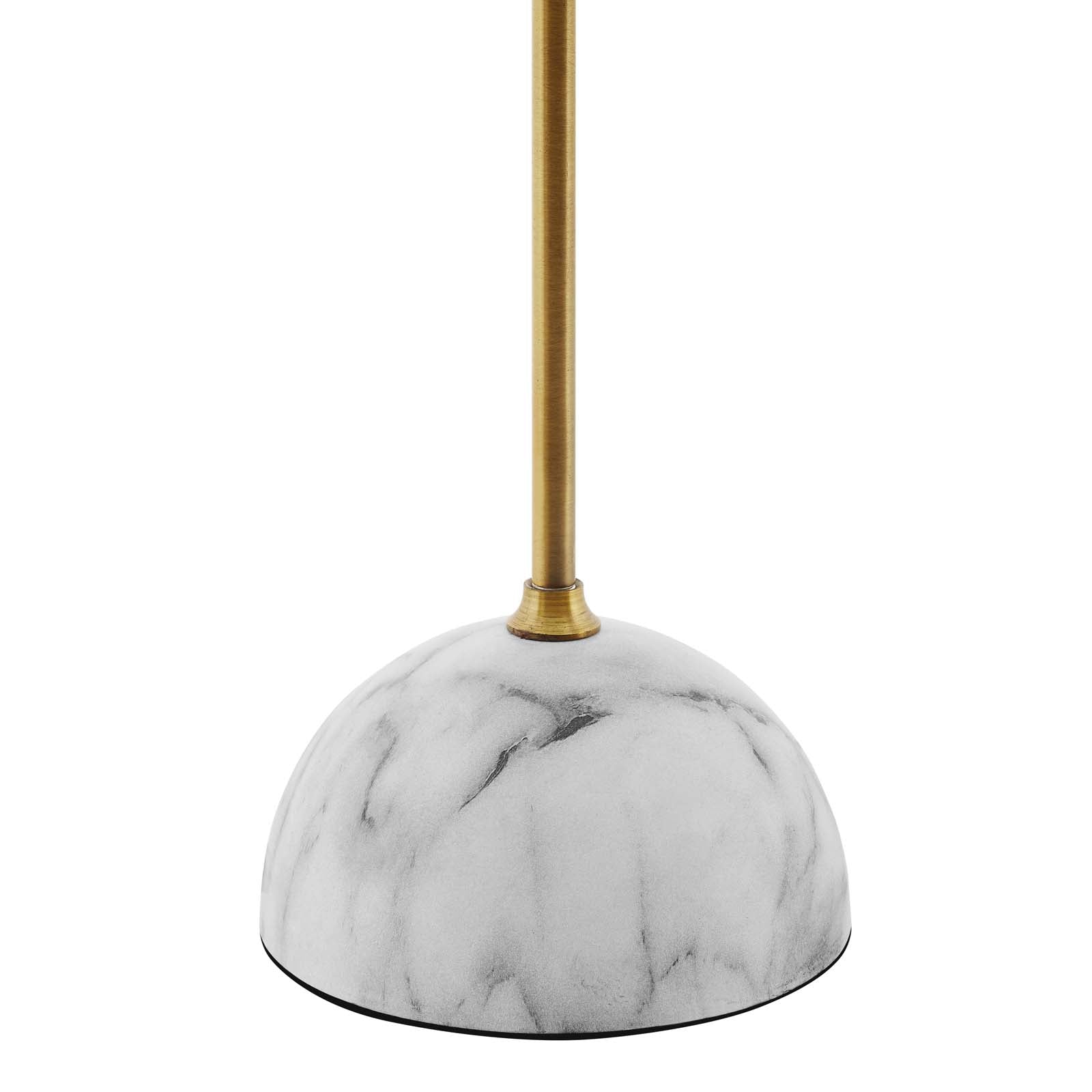 Modway Table Lamps - Salient Marble Table Lamp Brass And White