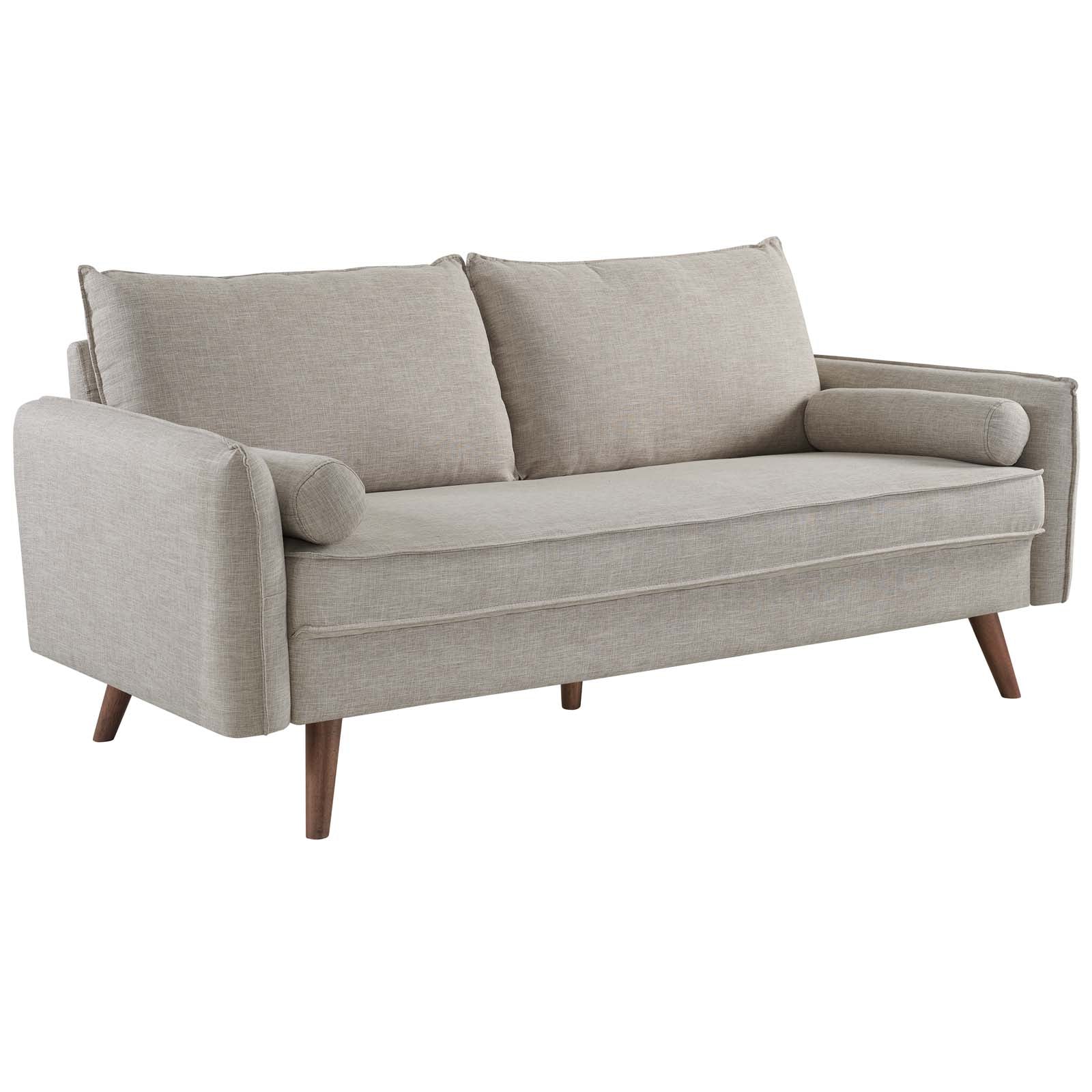 Modway Sofas & Couches - Revive Upholstered Fabric Sofa Beige