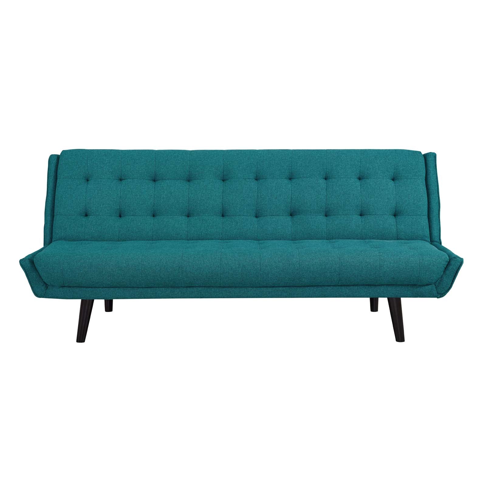 Modway Sofas & Couches - Glance Tufted Convertible Fabric Sofa Bed Teal