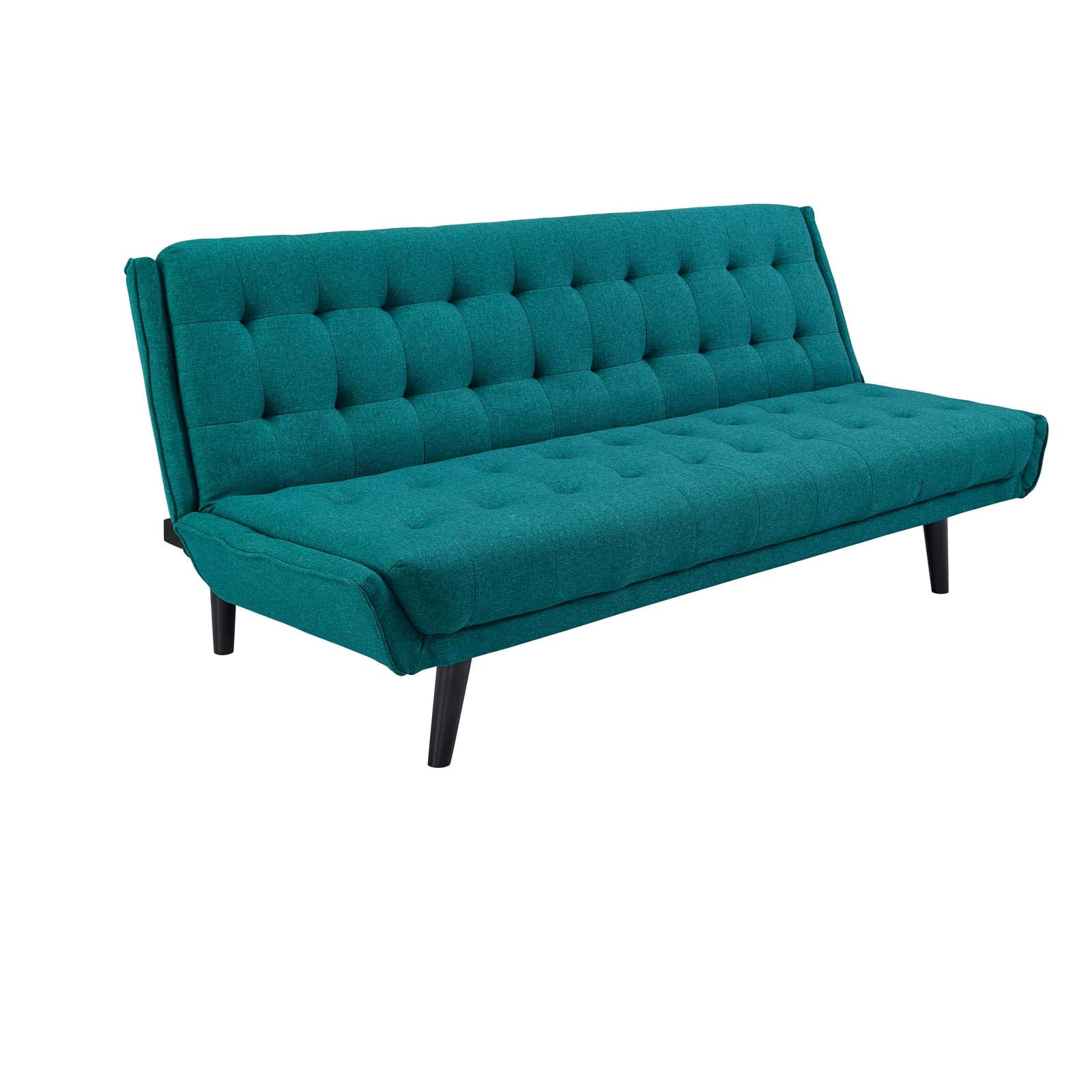 Modway Sofas & Couches - Glance Tufted Convertible Fabric Sofa Bed Teal
