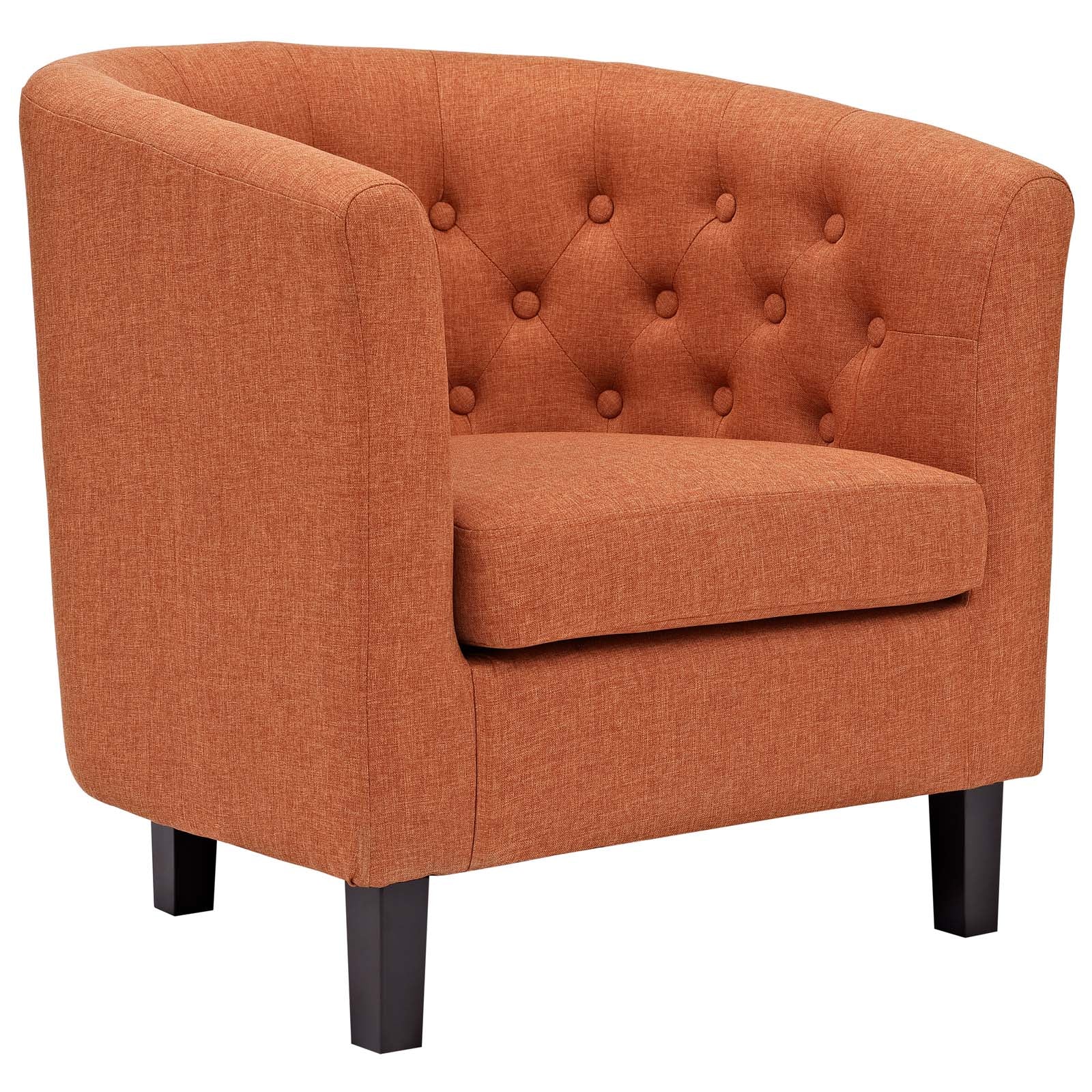 Modway Living Room Sets - Prospect 2 Piece Upholstered Fabric Armchair Set Orange
