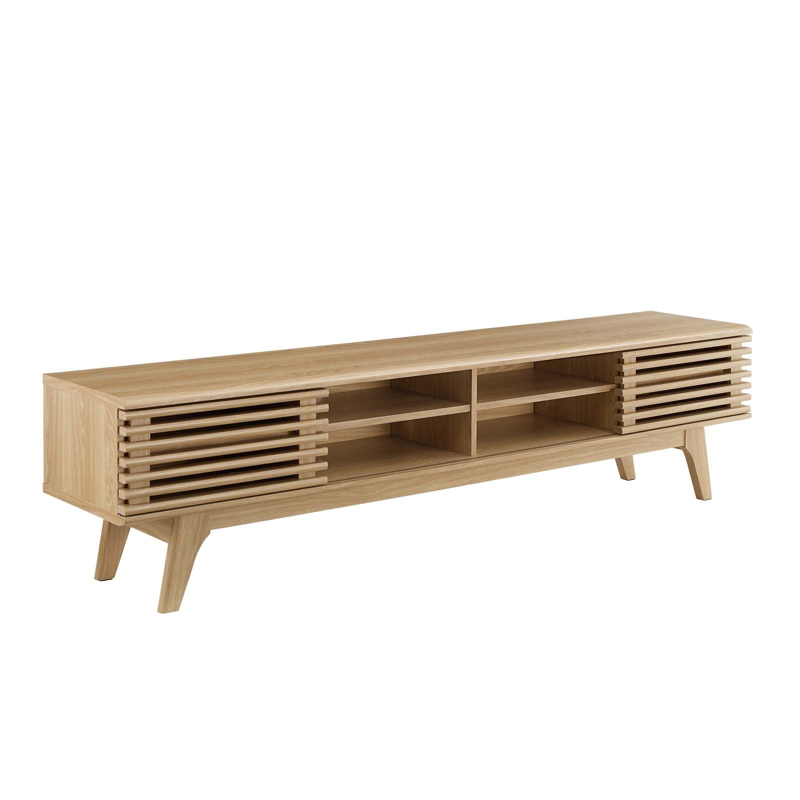 Modway TV & Media Units - Render 70" Entertainment Center TV Stand Oak