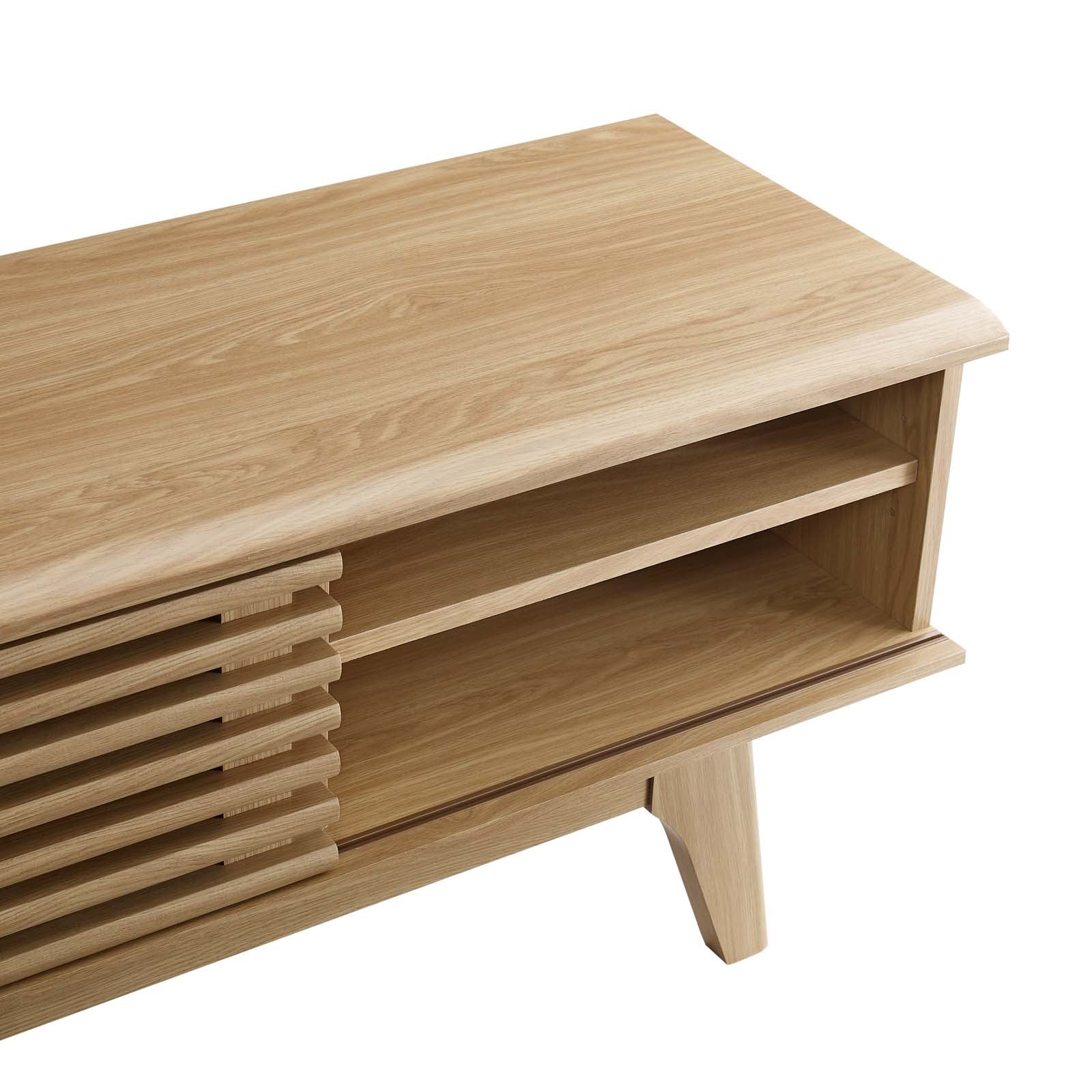 Modway TV & Media Units - Render 70" Entertainment Center TV Stand Oak