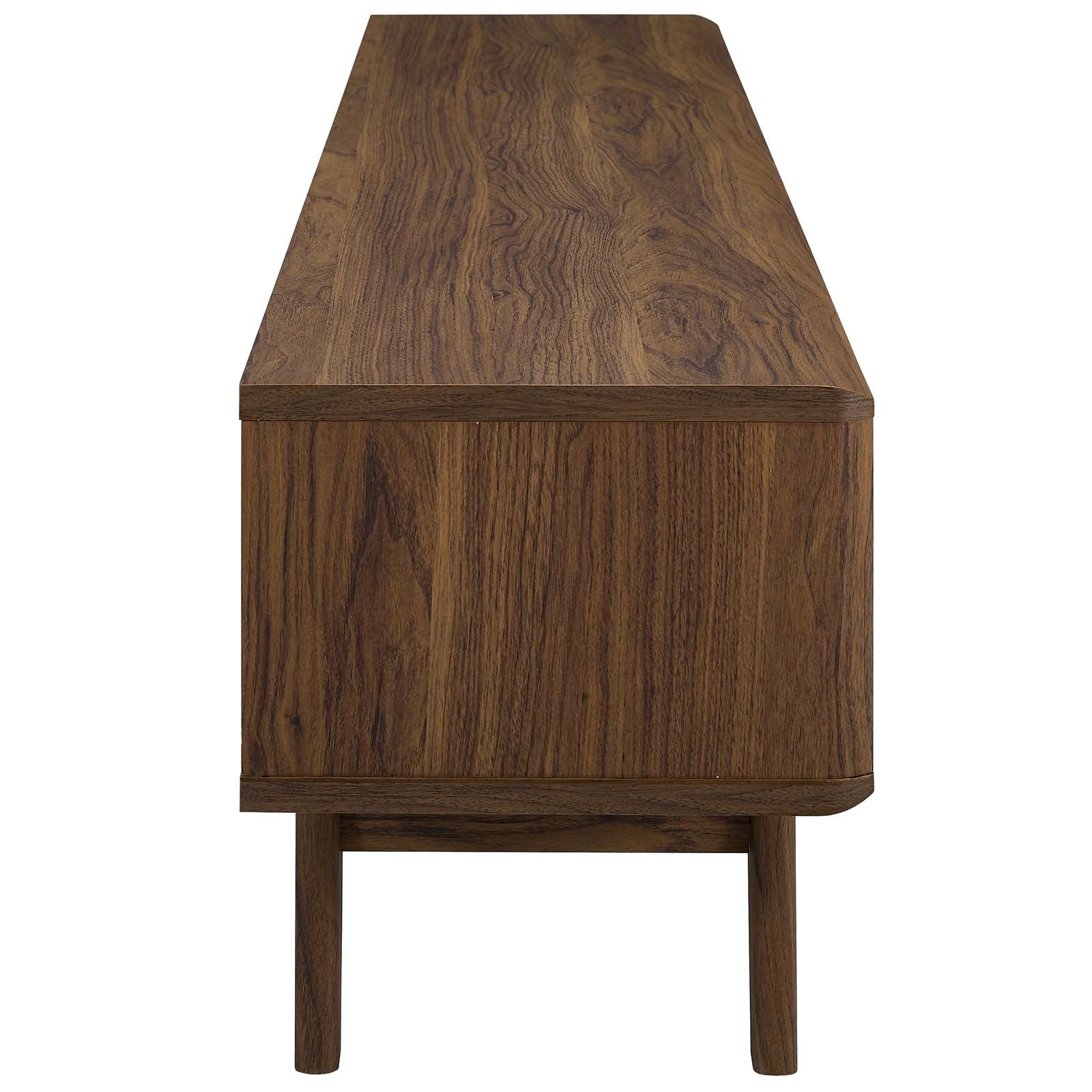 Modway TV & Media Units - Envision 70" Media Console Wood TV Stand Walnut White