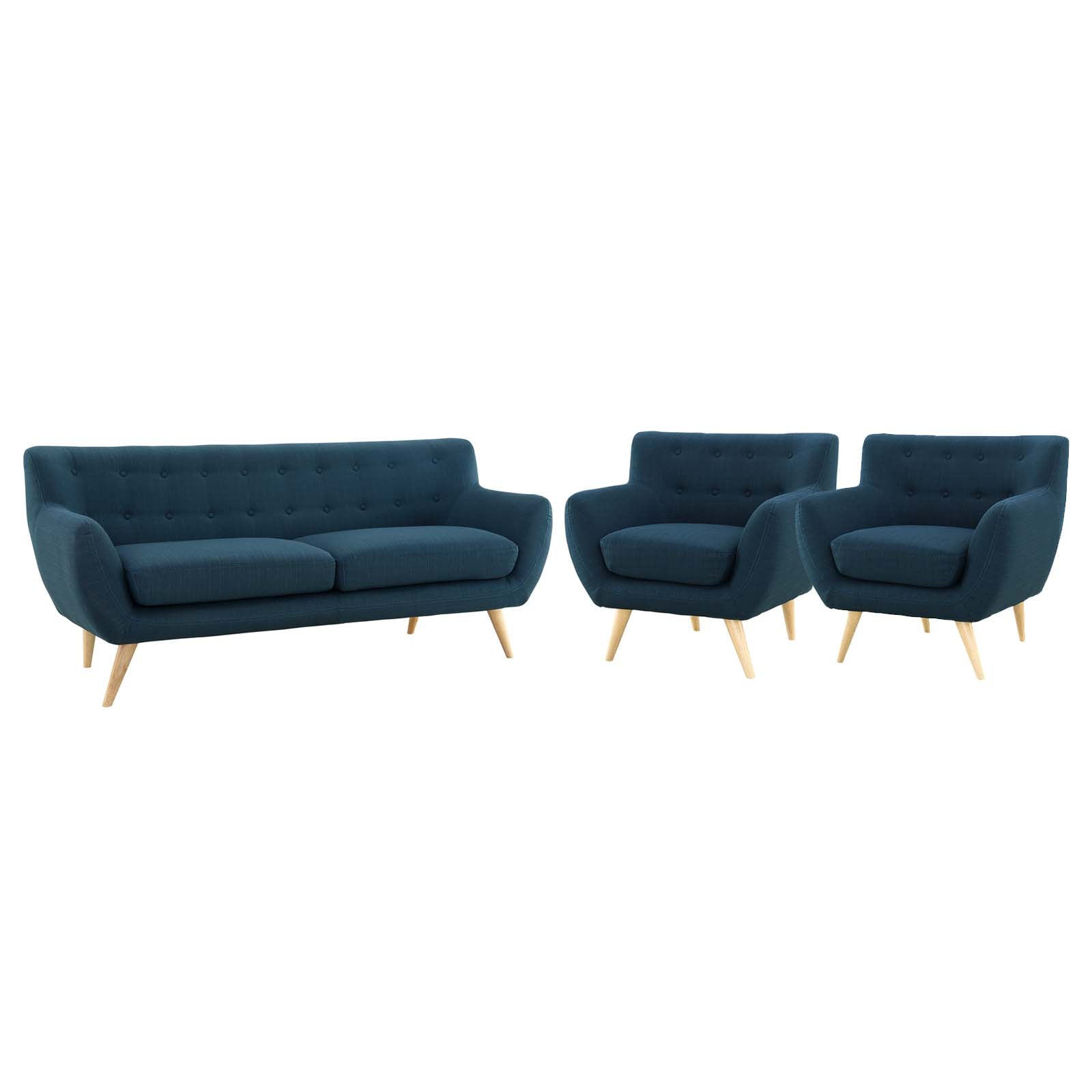 Modway Living Room Sets - Remark 3 Piece Living Room Set Azure