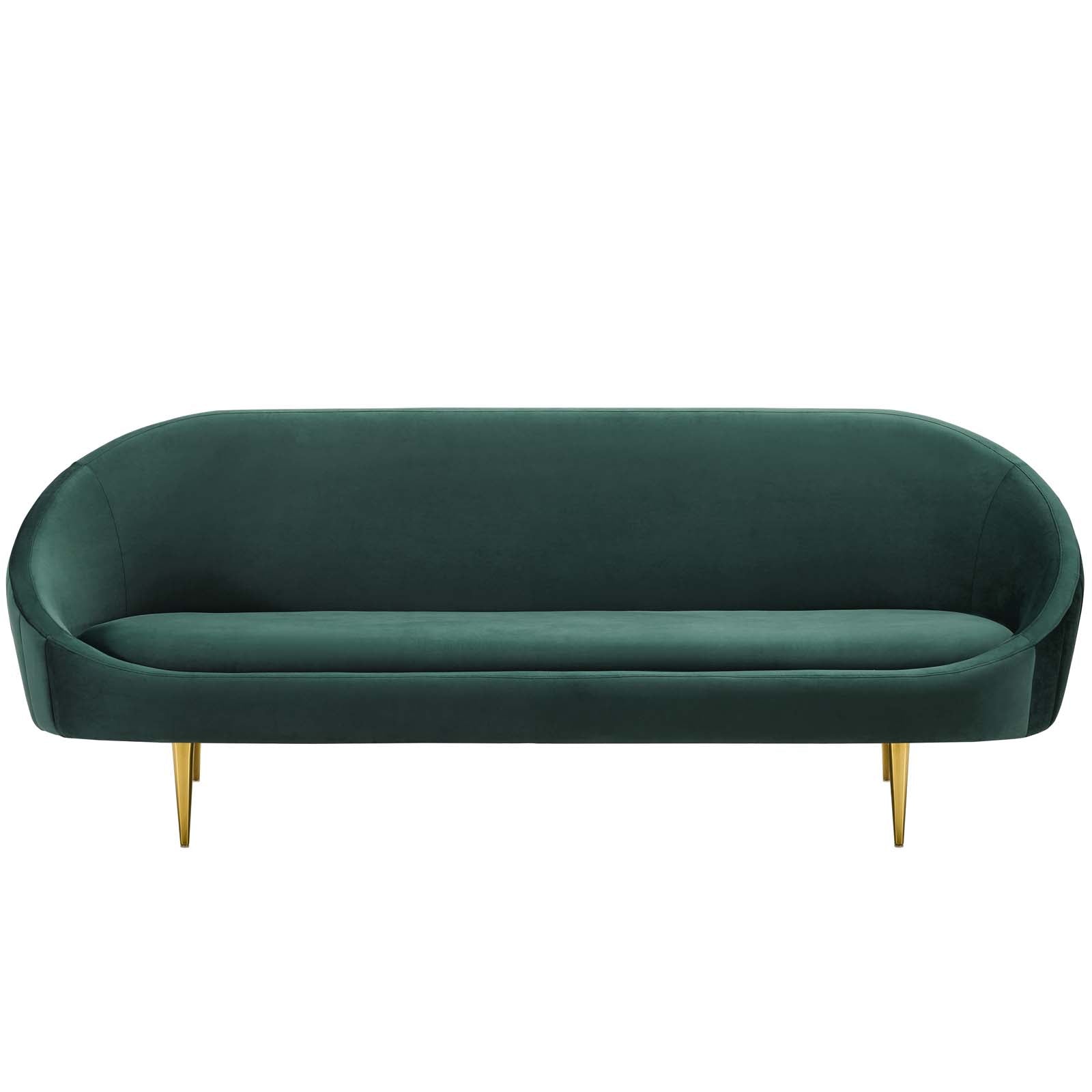 Modway Sofas & Couches - Sublime Vertical Curve Back Performance Velvet Sofa Green