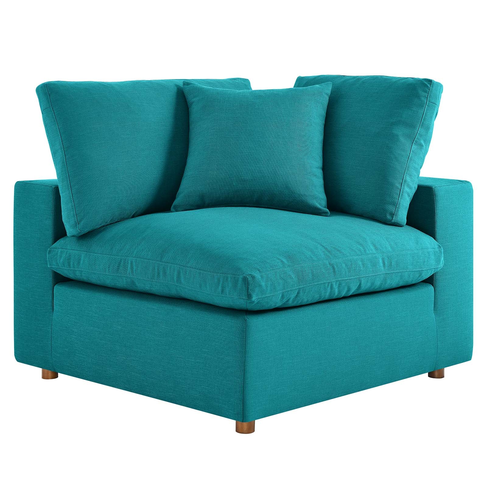 Modway Sectional Sofas - Commix Down Filled Overstuffed Reversible Sectional Sofa Teal