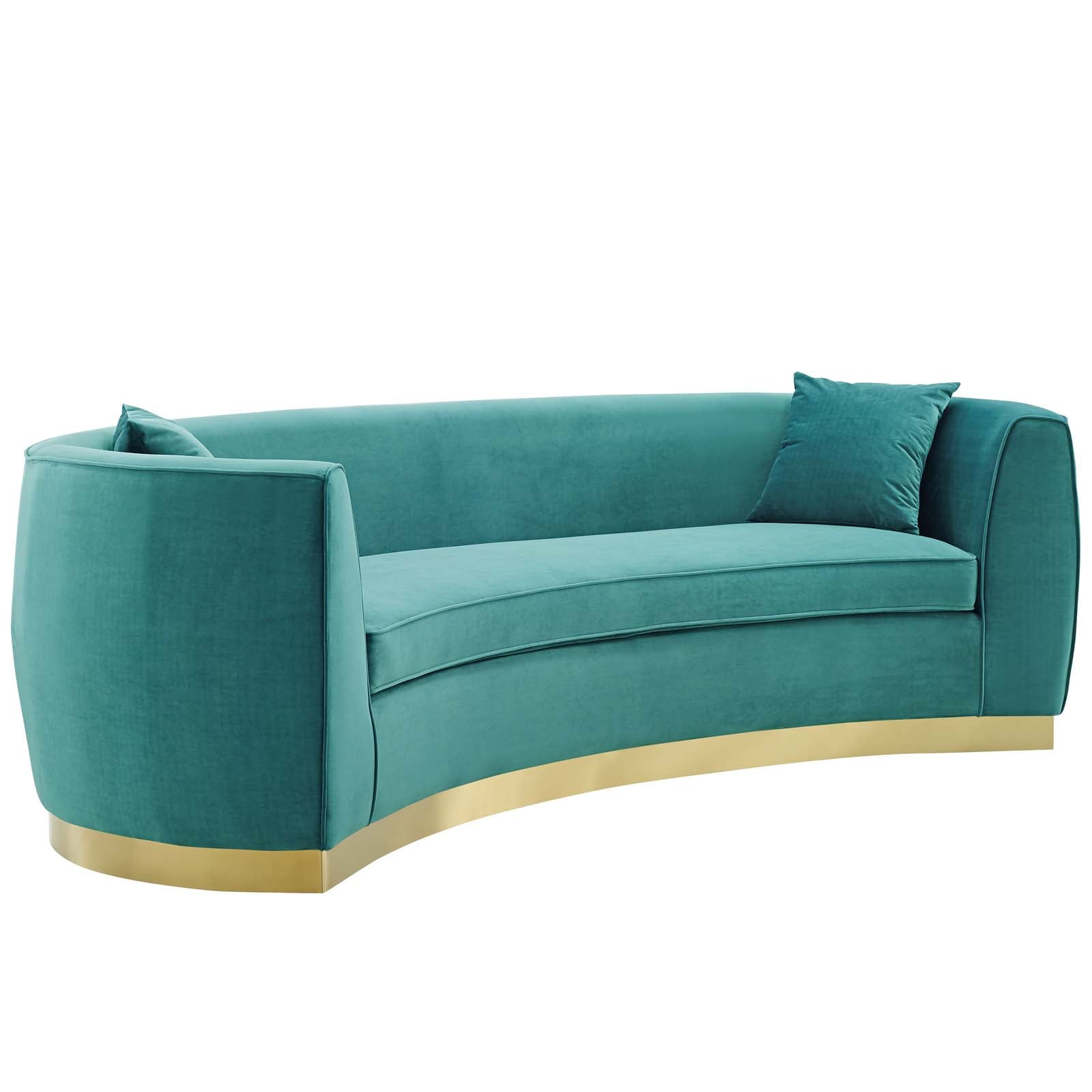 Modway Sofas & Couches - Resolute Curved Performance Sofa Teal