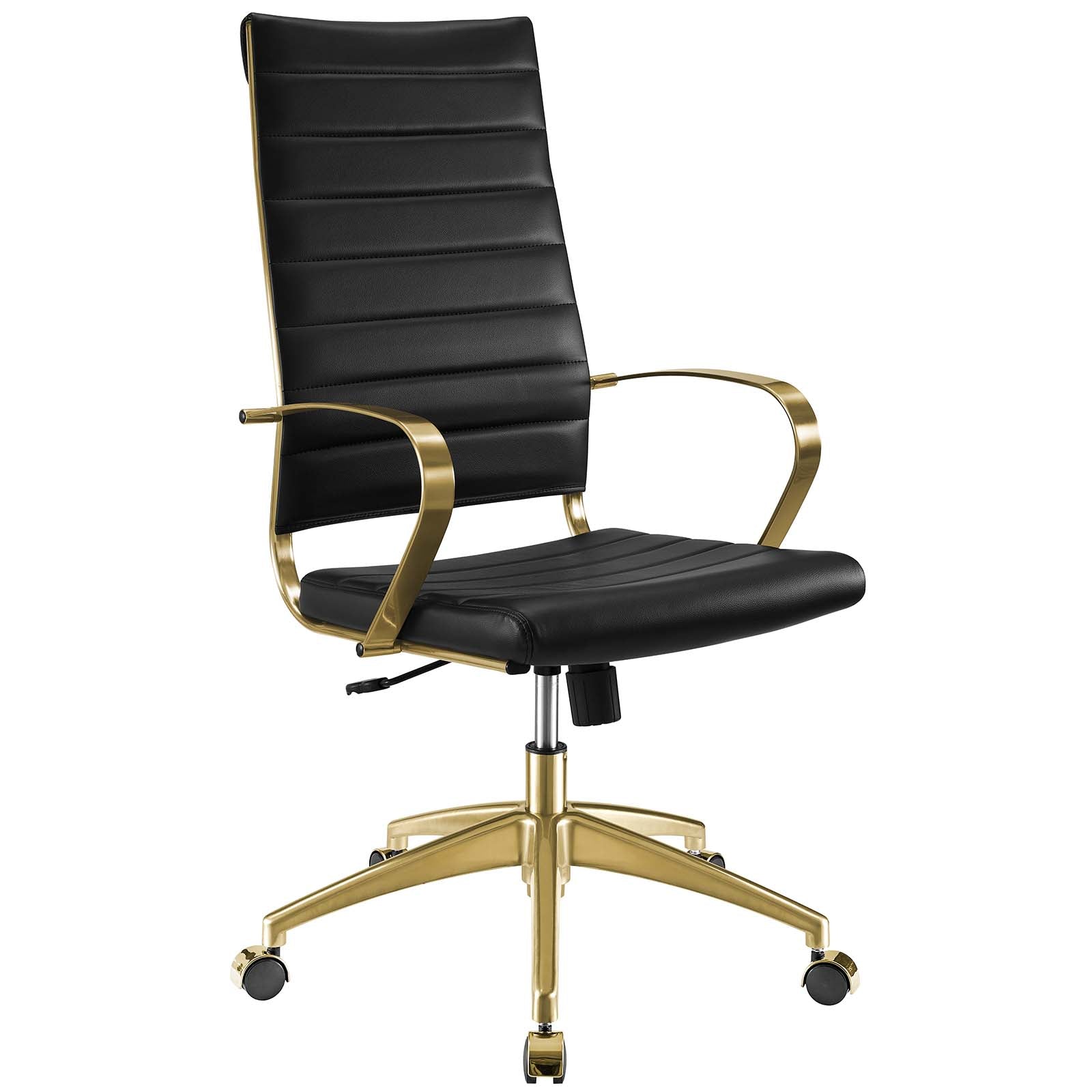 Modway Task Chairs - Jive Gold Stainless Steel Highback Office Chair Gold Black