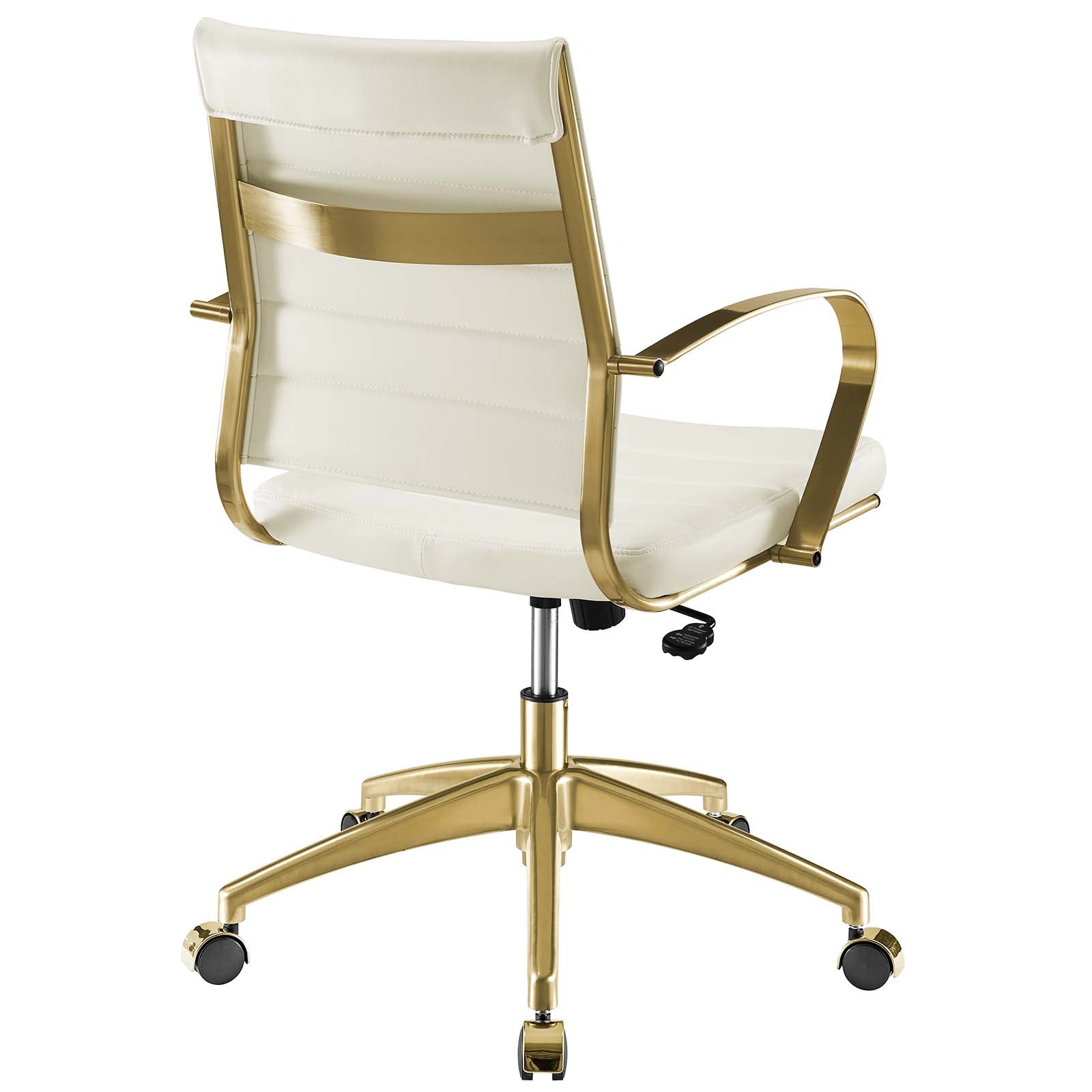 Modway Task Chairs - Jive Stainless Steel Midback Office Chair Gold and White