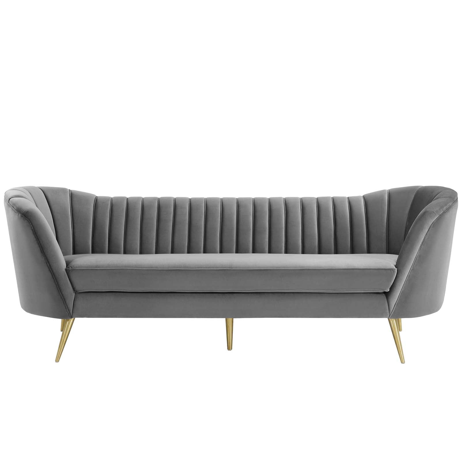 Modway Sofas & Couches - Opportunity Performance Velvet Sofa Gray