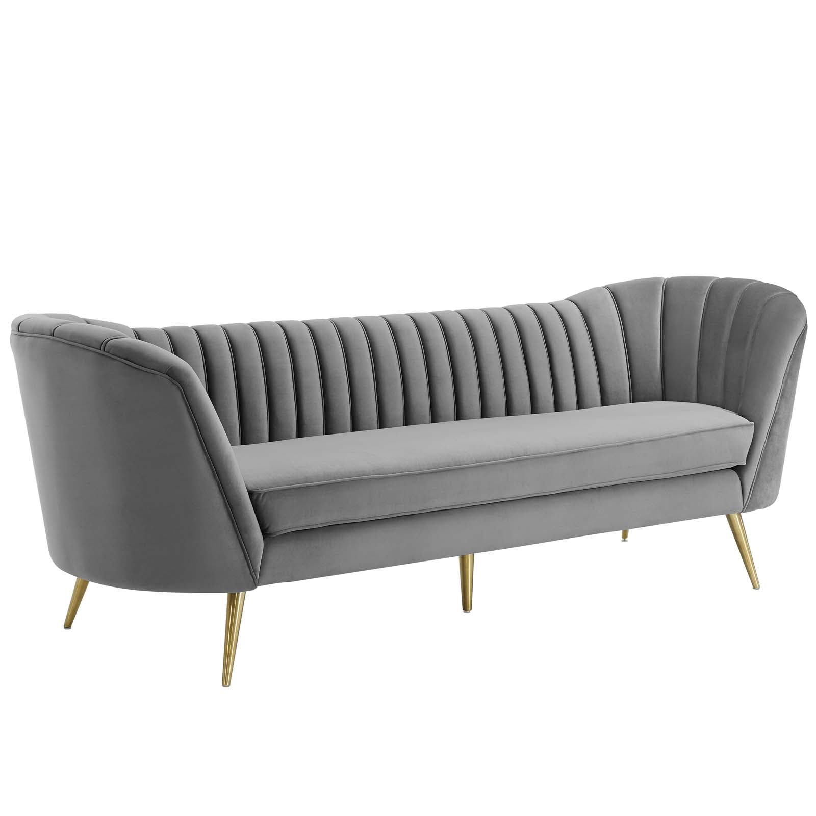 Modway Sofas & Couches - Opportunity Performance Velvet Sofa Gray