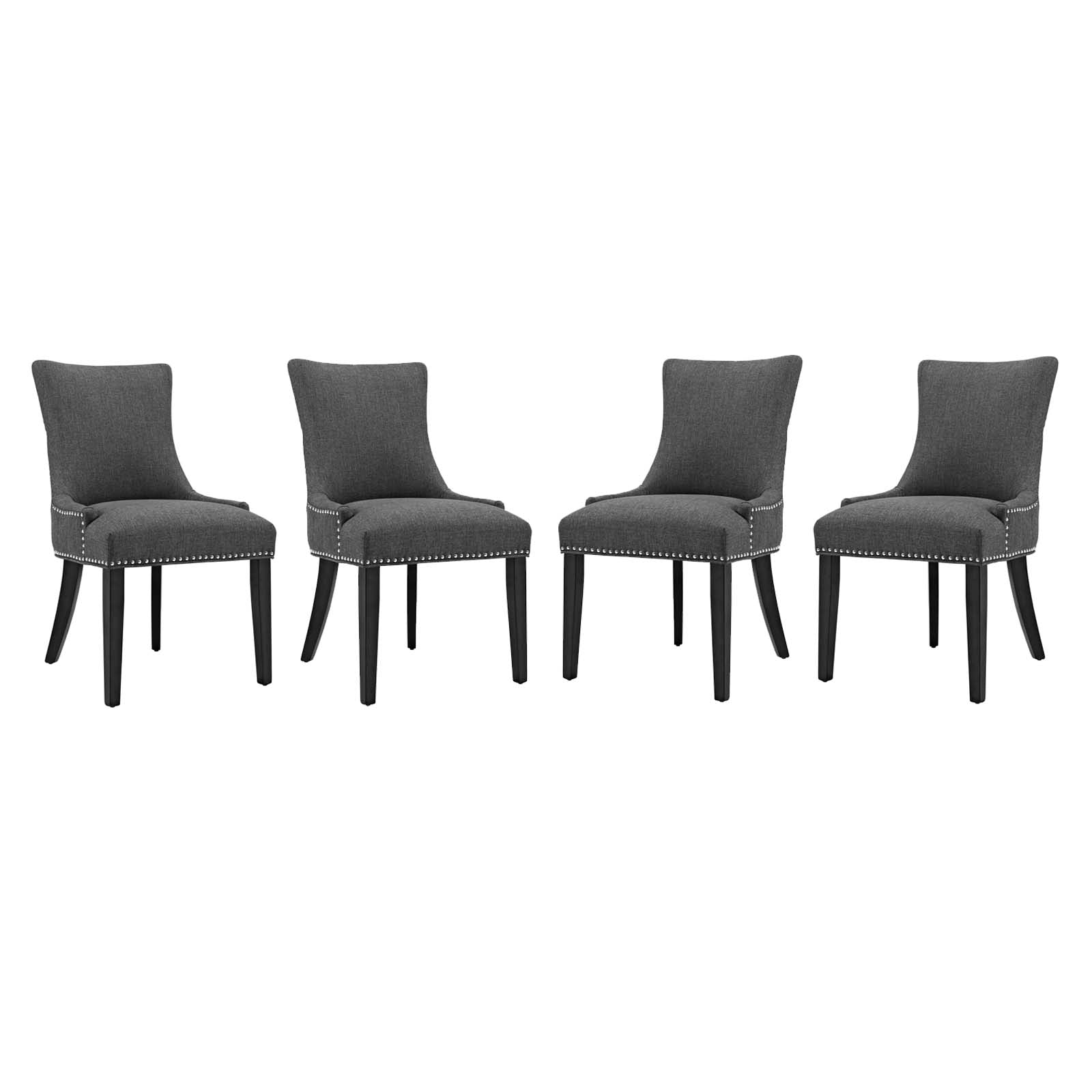 Modway Dining Chairs - Marquis Dining Chair Fabric Gray (Set of 4)