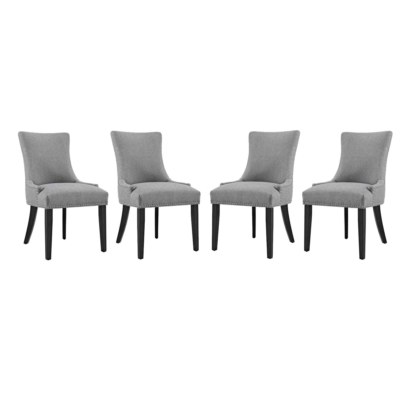 Modway Dining Chairs - Marquis Dining Chair Fabric Light Gray (Set of 4)