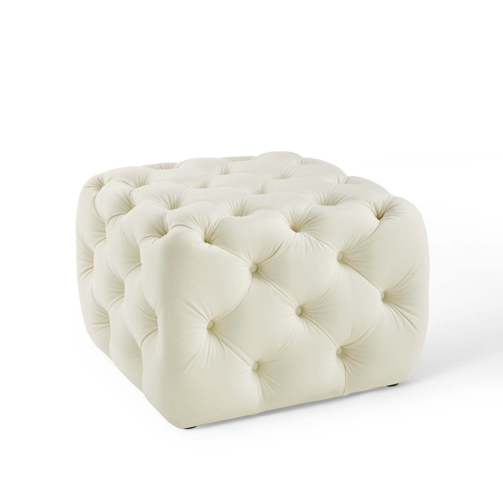 Modway Ottomans & Stools - Amour Tufted Button Square Performance Ottoman Ivory