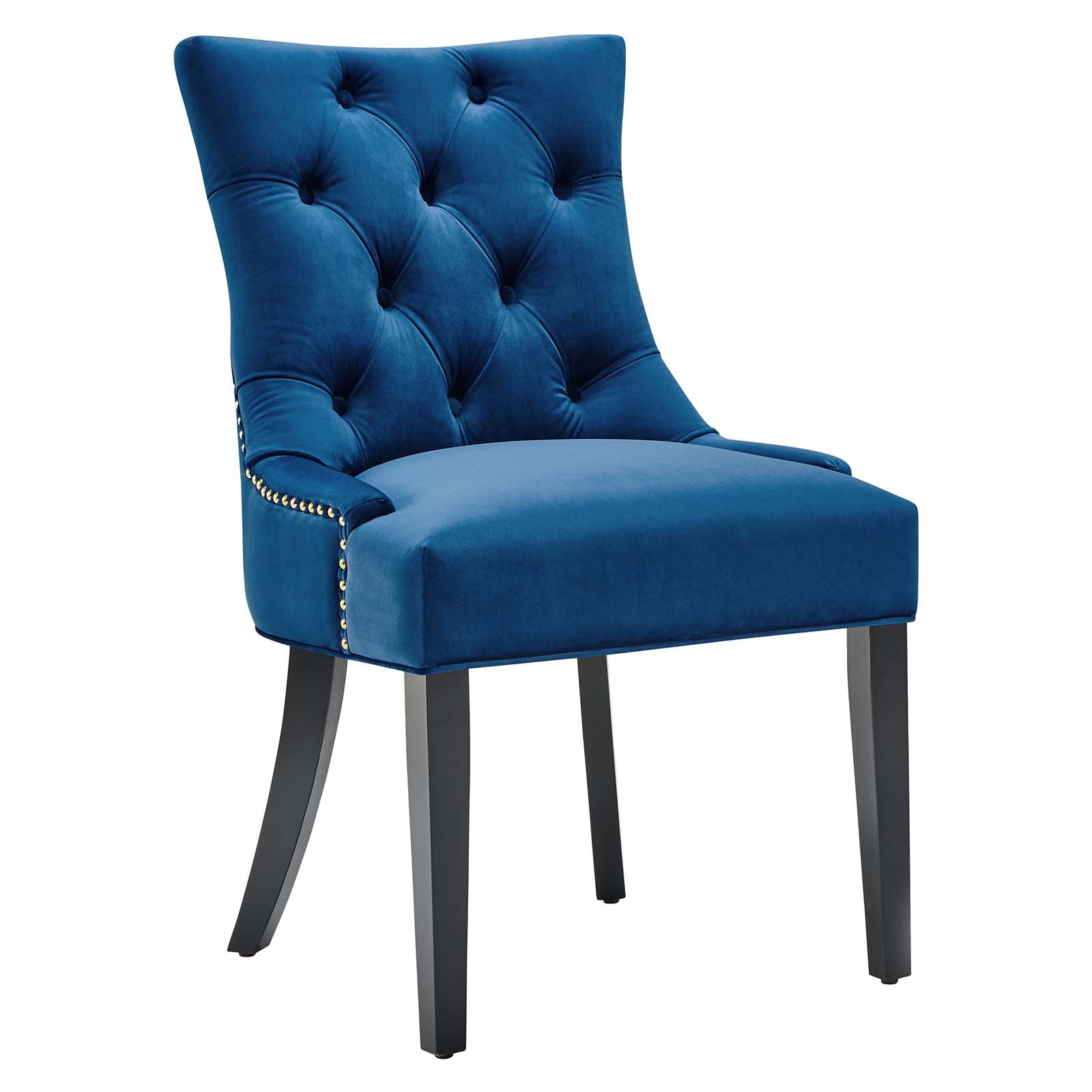 Modway Dining Chairs - Regent Tufted Performance Velvet Dining Side Chairs Navy ( Set of 2 )