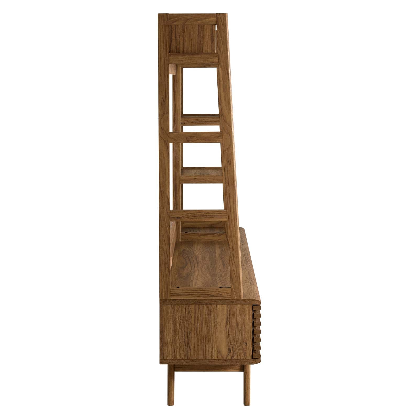 Modway TV & Media Units - Render TV Stand Entertainment Center Walnut