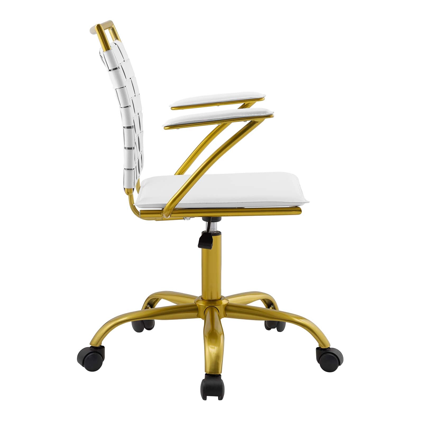 Modway Task Chairs - Fuse Faux Leather Office Chair White