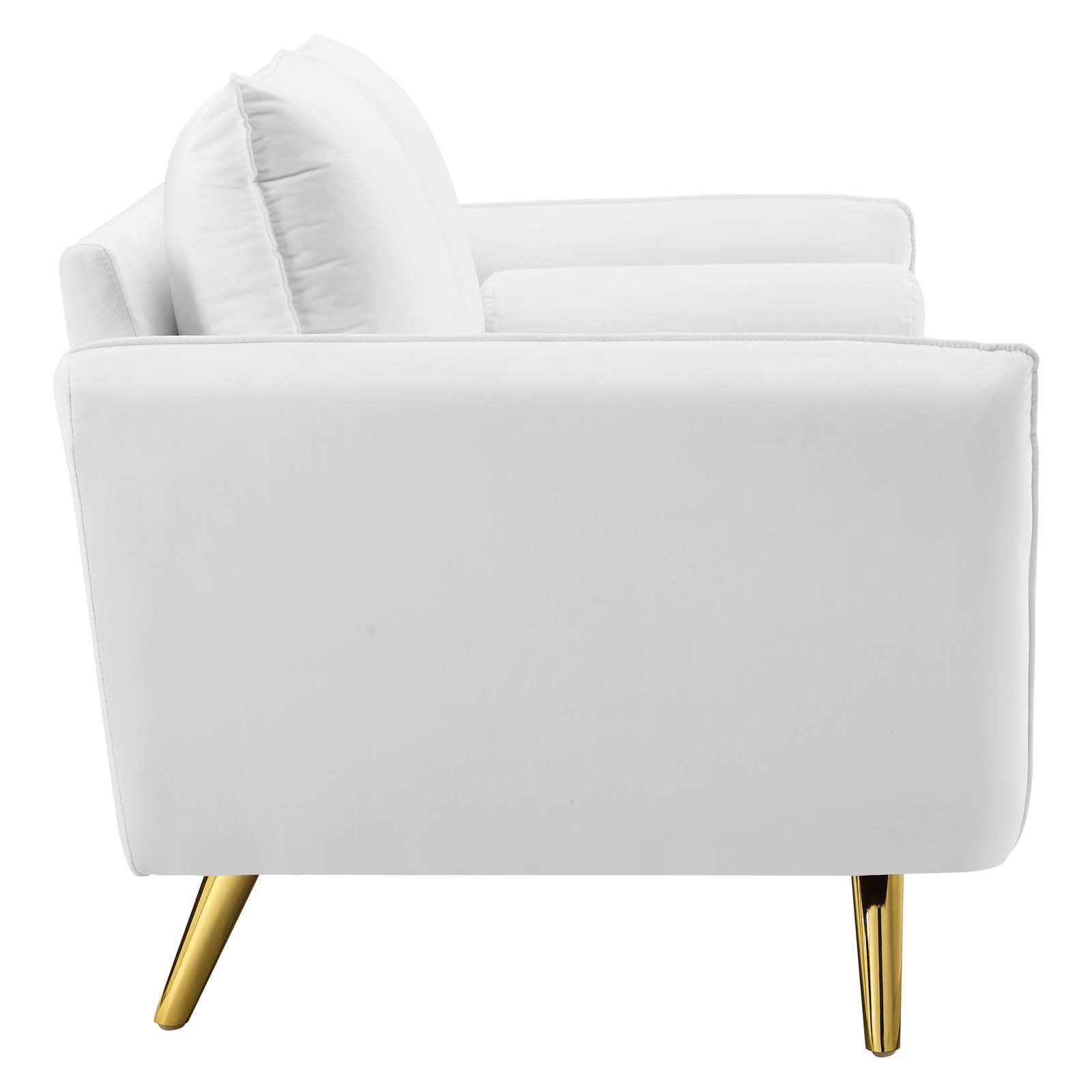 Modway Sofas & Couches - Revive Performance Velvet Sofa White