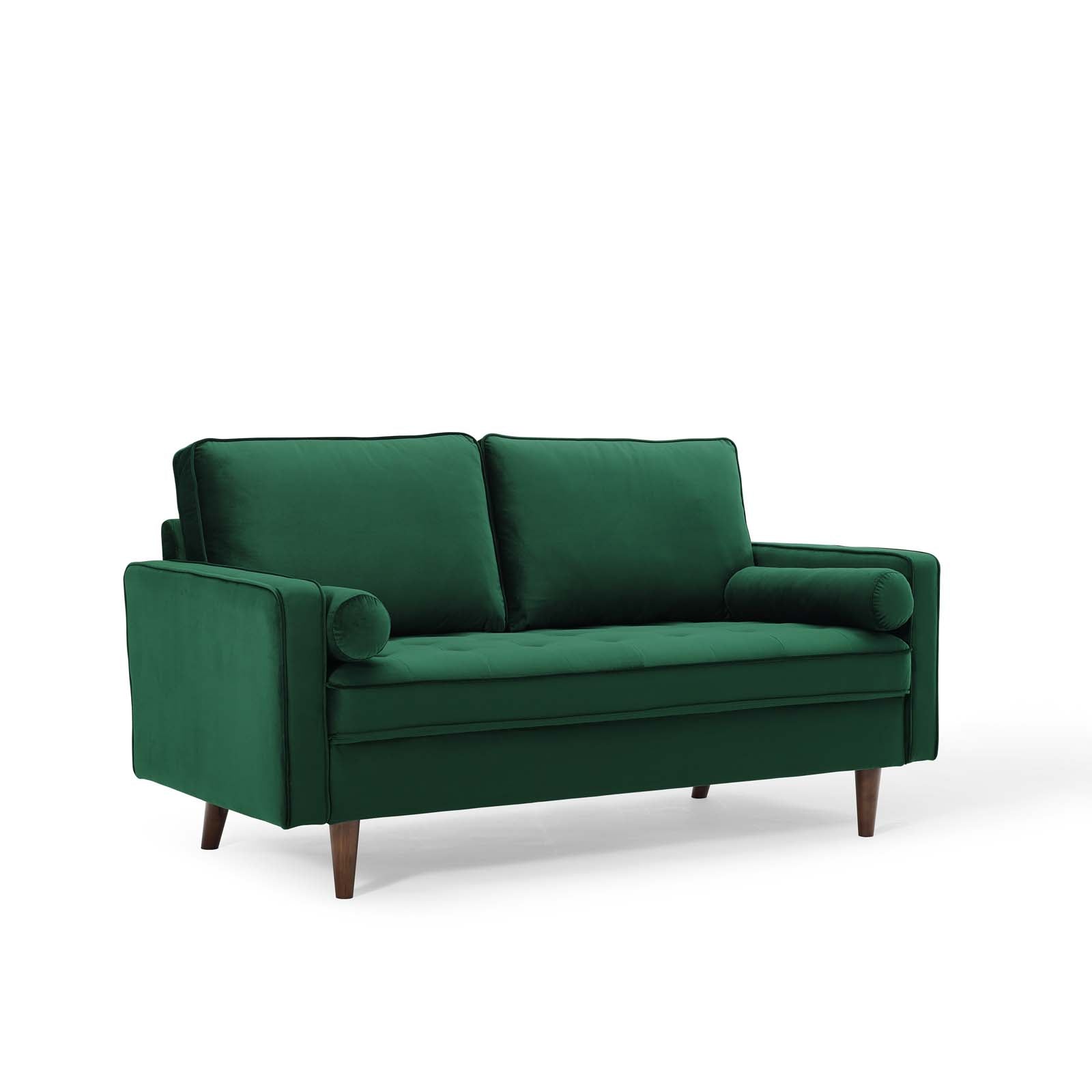 Modway Loveseats - Valour Performance Velvet Loveseat Green