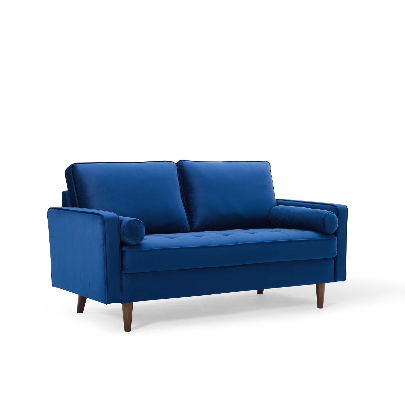 Modway Loveseats - Valour Performance Velvet Loveseat Navy