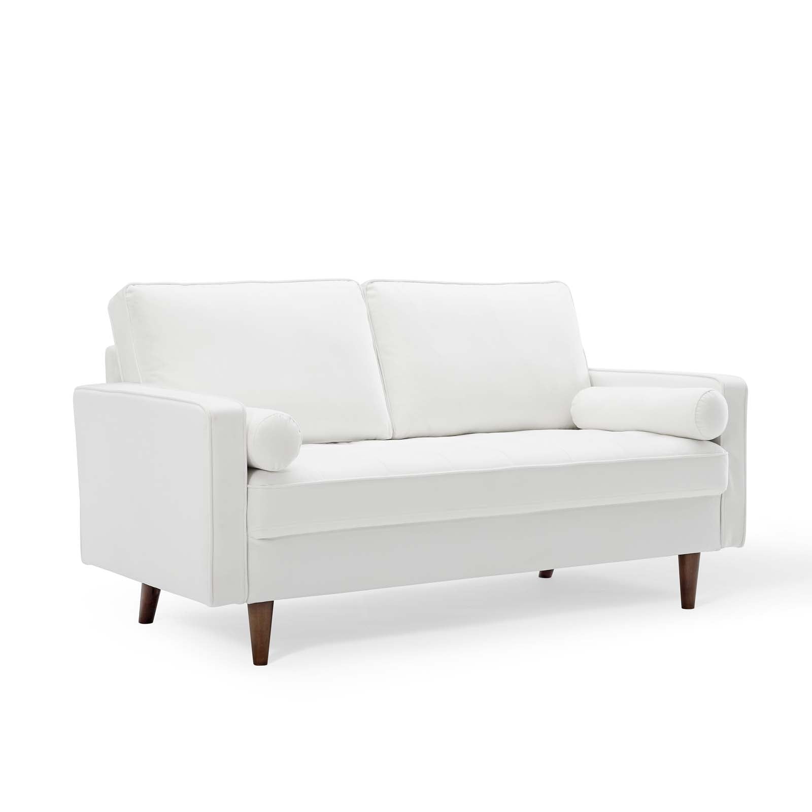 Modway Loveseats - Valour Performance Velvet Loveseat White