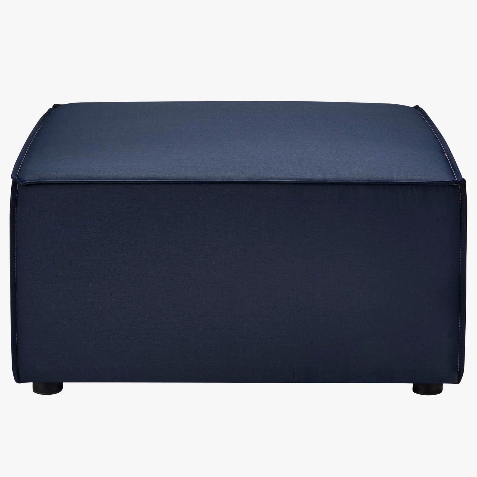 Modway Outdoor Stools & Benches - Saybrook Outdoor Patio Upholstered Sectional Sofa Ottoman Navy