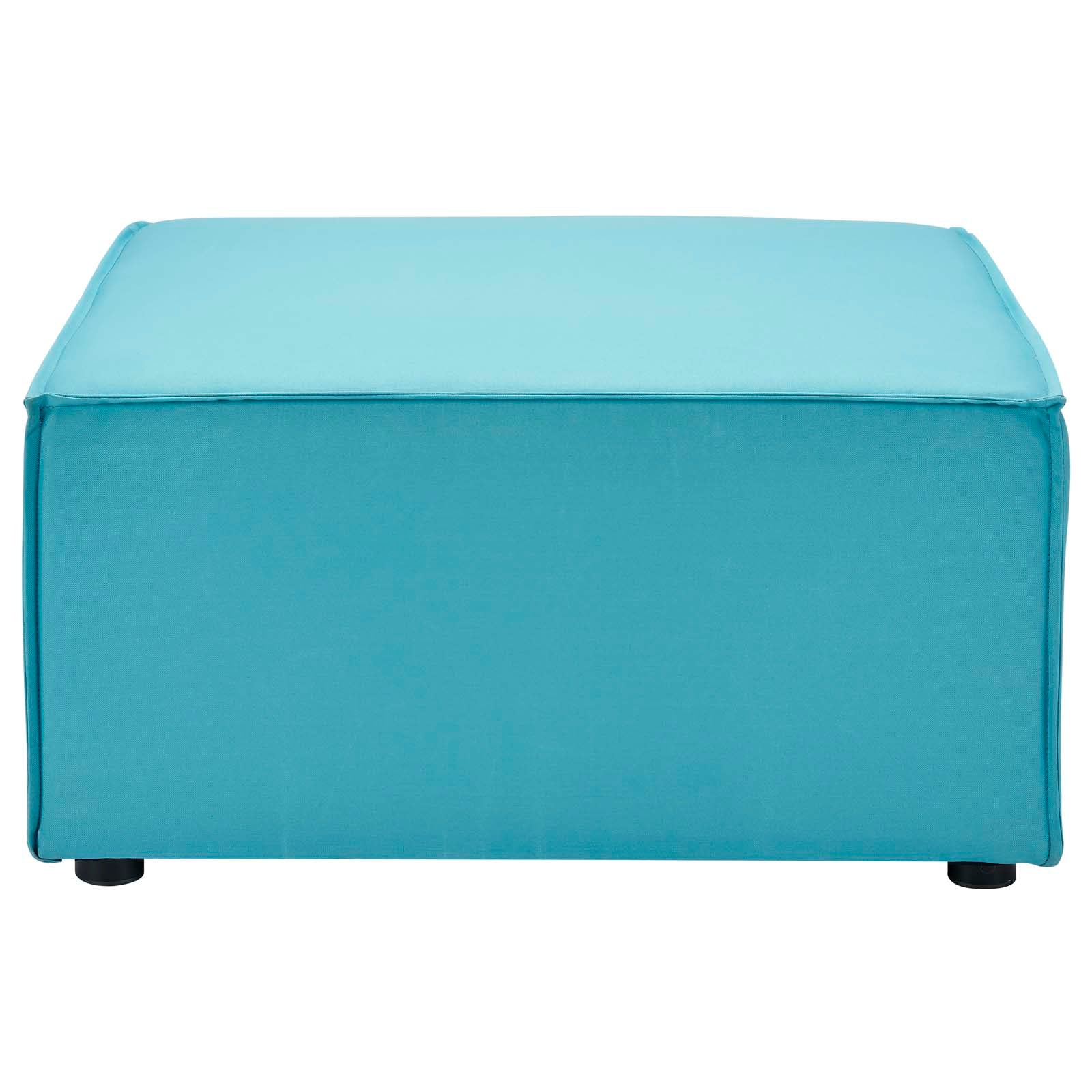 Modway Outdoor Ottomans - Saybrook Outdoor Patio Upholstered Sectional Sofa Ottoman Turquoise