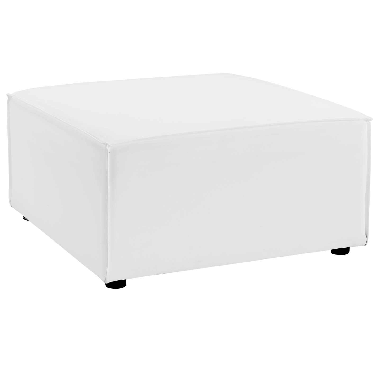 Modway Outdoor Ottomans - Saybrook Outdoor Patio Upholstered Sectional Sofa Ottoman White