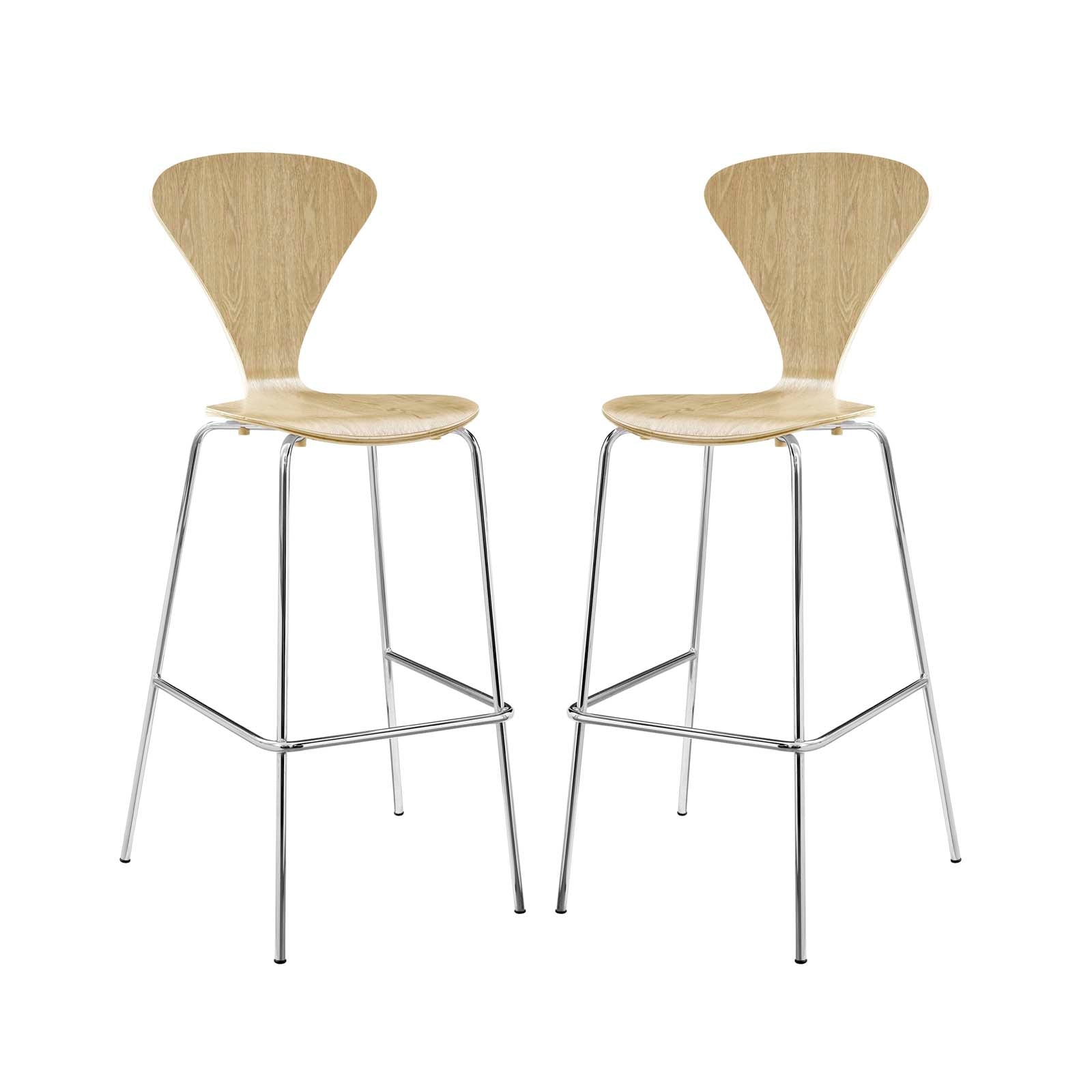 Modway Barstools - Passage Dining Bar Stool Natural (Set of 2)