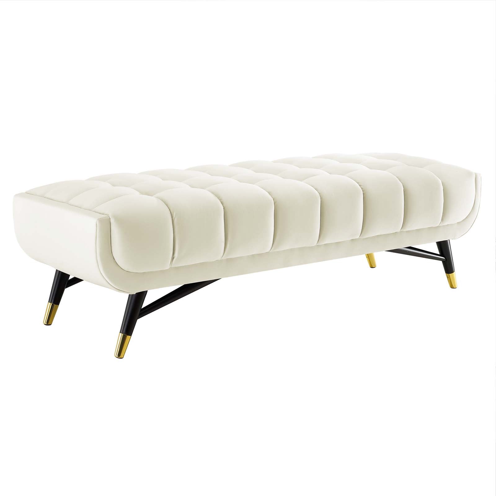 Modway Benches - Adept 60" Performance Velvet Bench Ivory