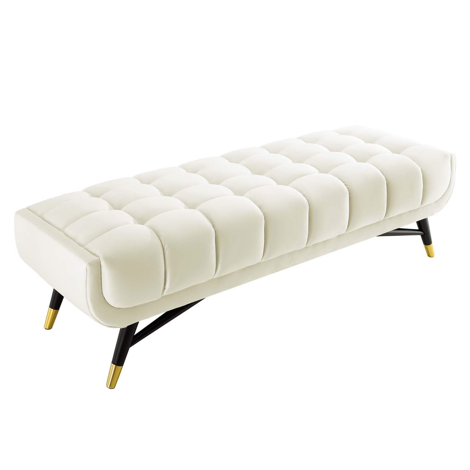 Modway Benches - Adept 60" Performance Velvet Bench Ivory