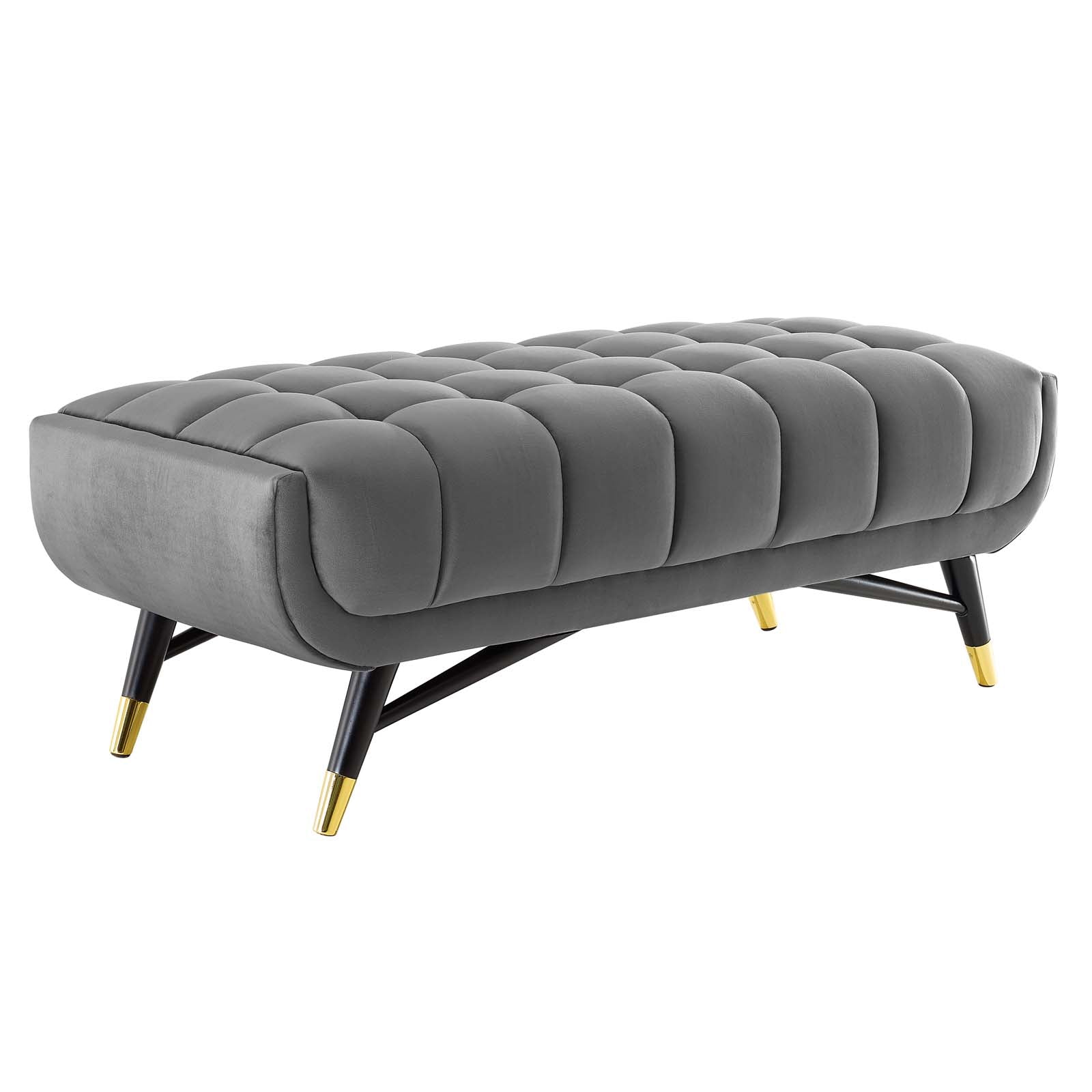 Modway Benches - Adept 47.5" Performance Velvet Bench Gray