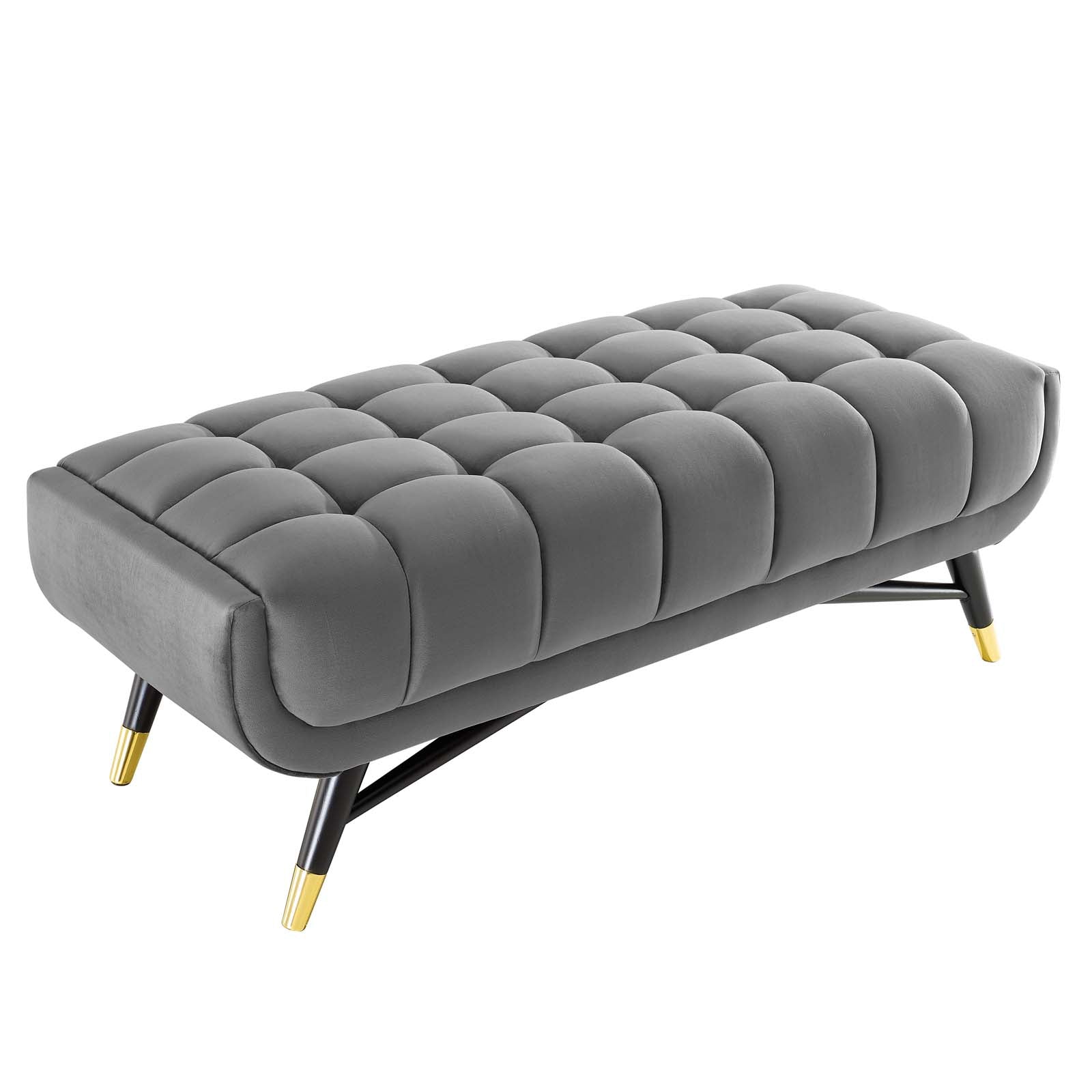 Modway Benches - Adept 47.5" Performance Velvet Bench Gray