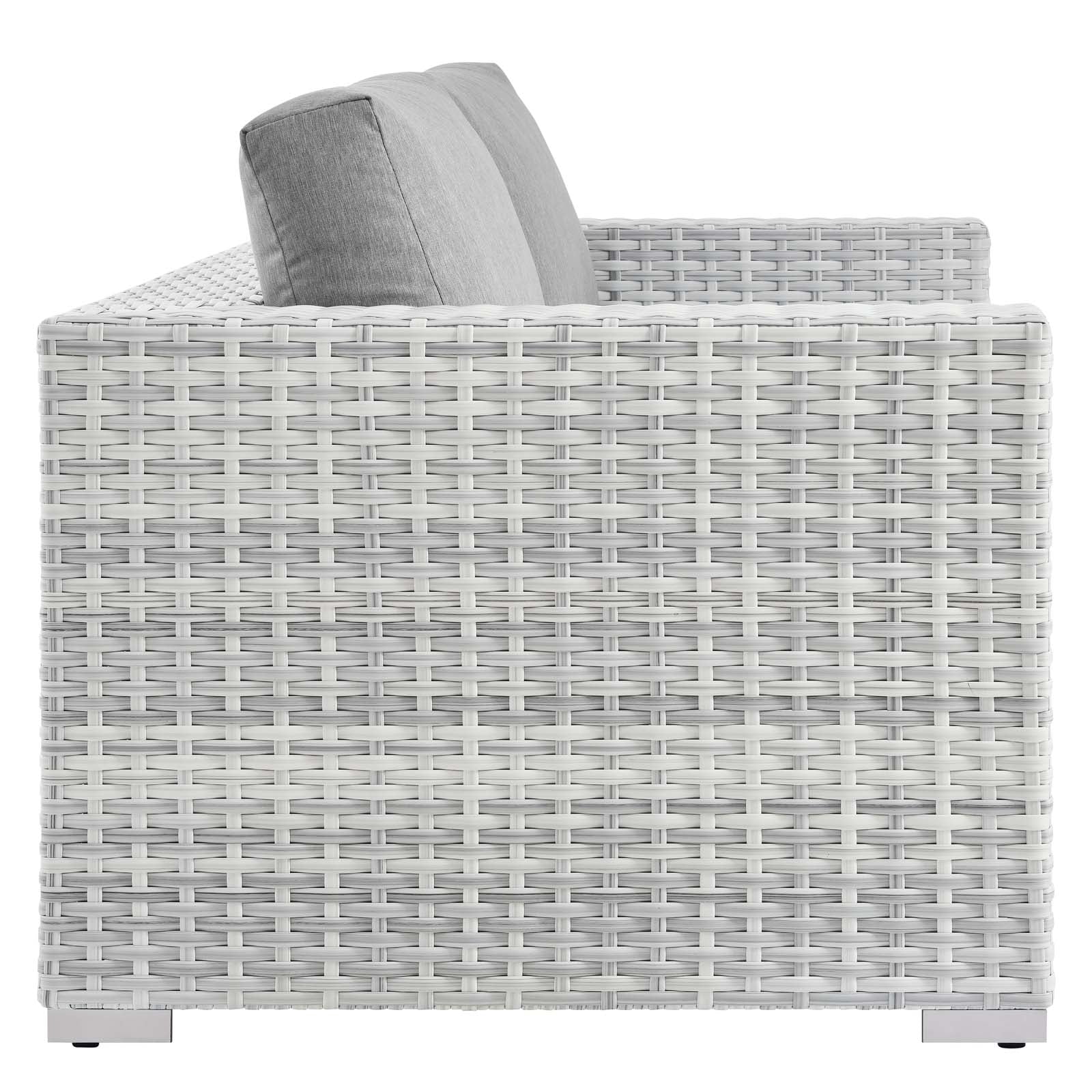 Modway Outdoor Sofas - Convene Outdoor Patio Loveseat Light Gray