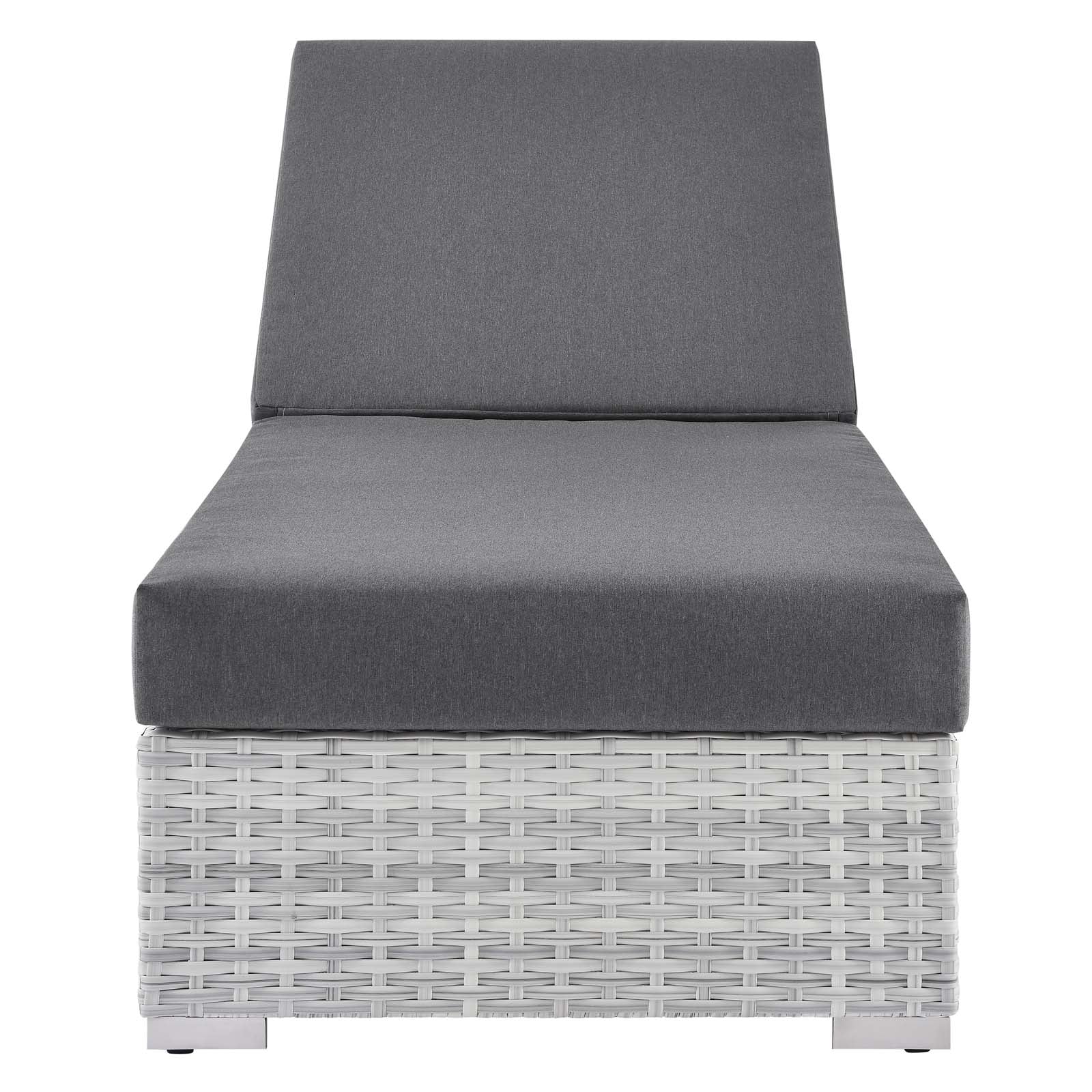 Modway Outdoor Conversation Sets - Convene-Outdoor-Patio-Chaise-Light-Gray-Charcoal