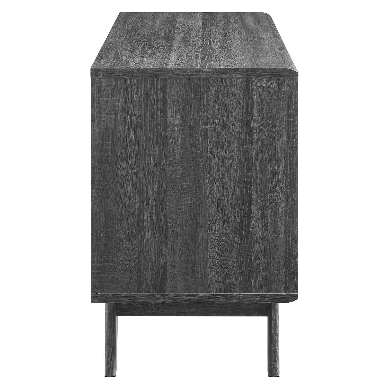 Modway Bookcases & Display Units - Render Vinyl Record Display Stand Charcoal 27.5"H
