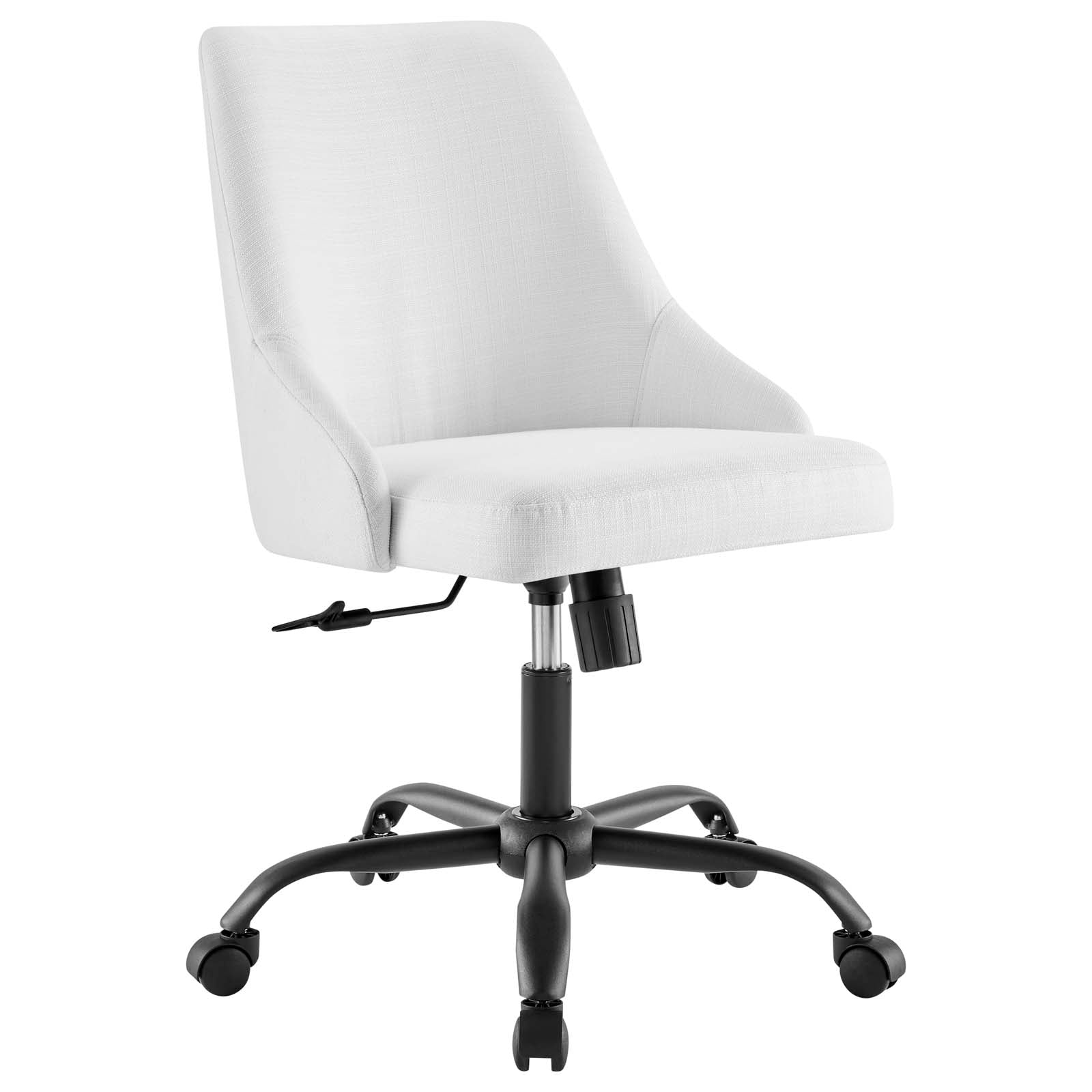 Modway Task Chairs - Designate Swivel Upholstered Office Chair Black White