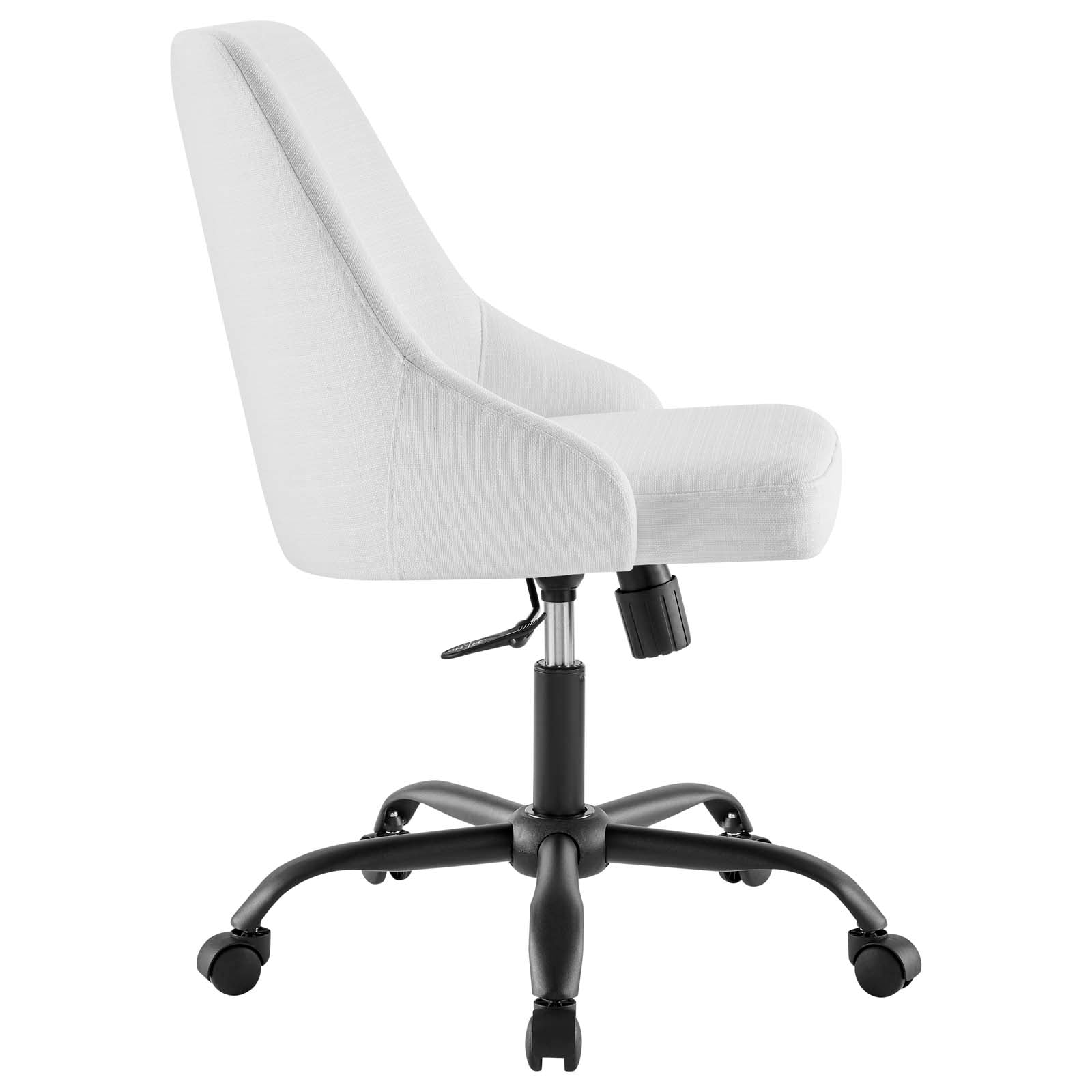 Modway Task Chairs - Designate Swivel Upholstered Office Chair Black White