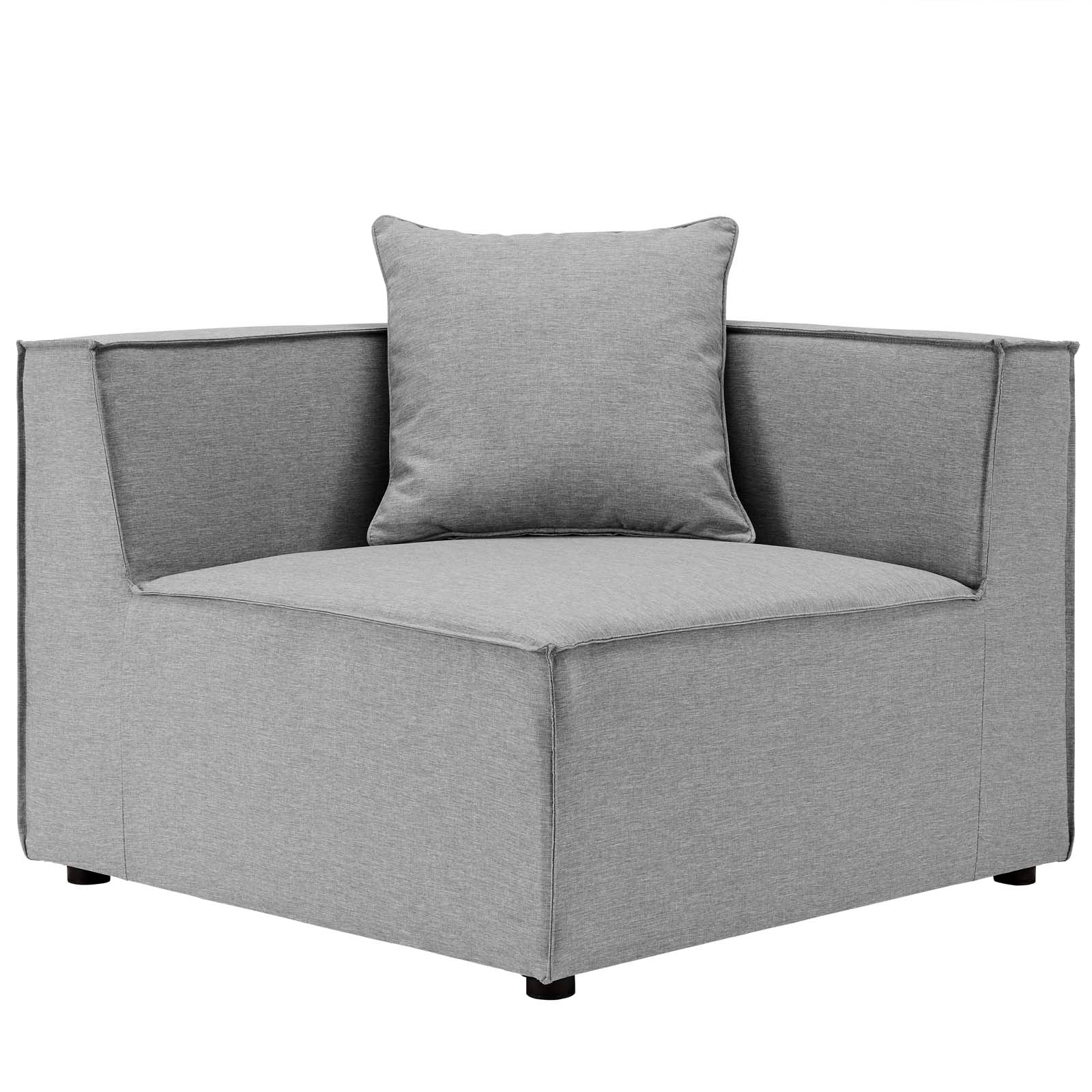 Modway Outdoor Conversation Sets - Saybrook Outdoor Patio Upholstered Loveseat and Ottoman Set Gray