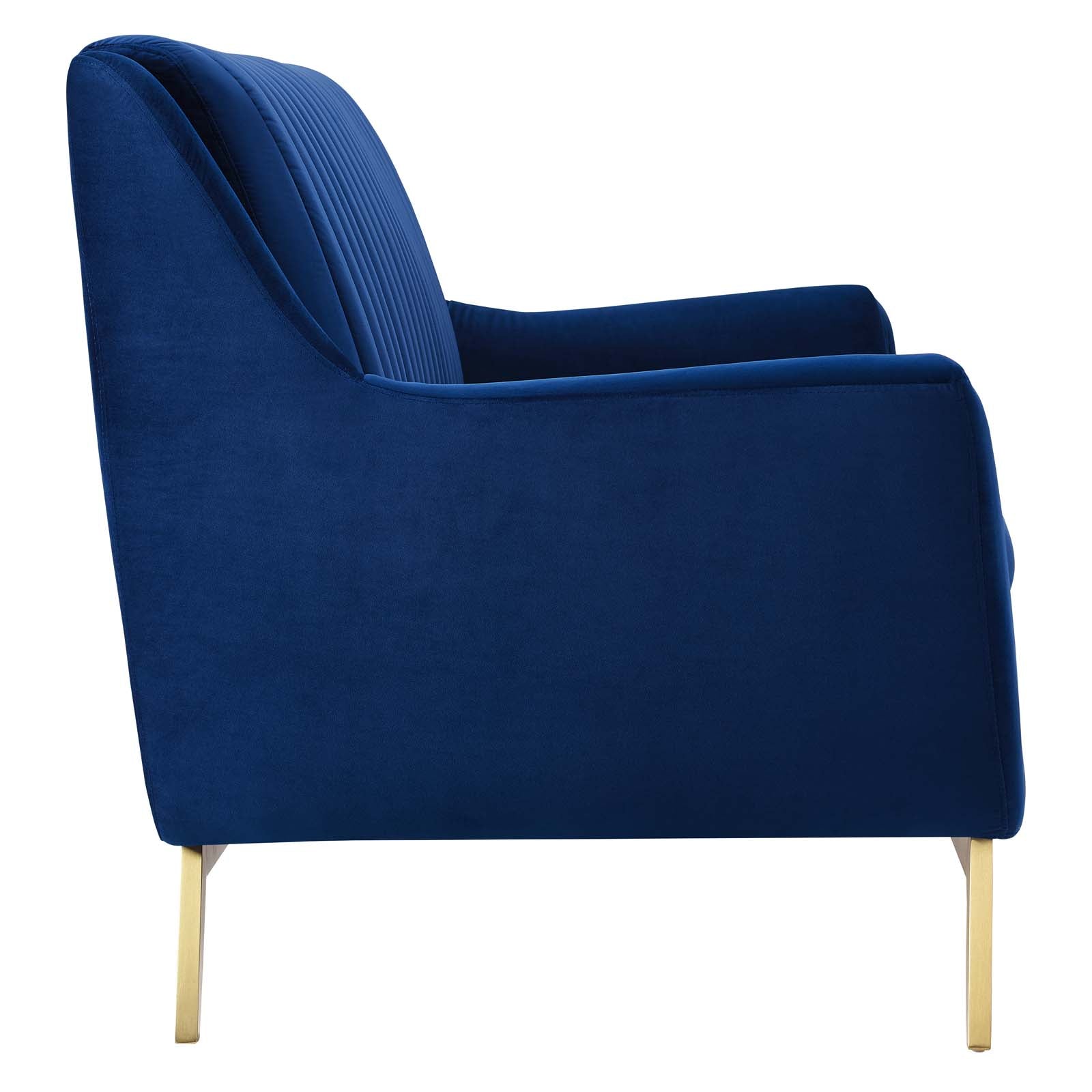 Modway Sofas & Couches - Winsome Channel Tufted Performance Velvet Sofa Navy