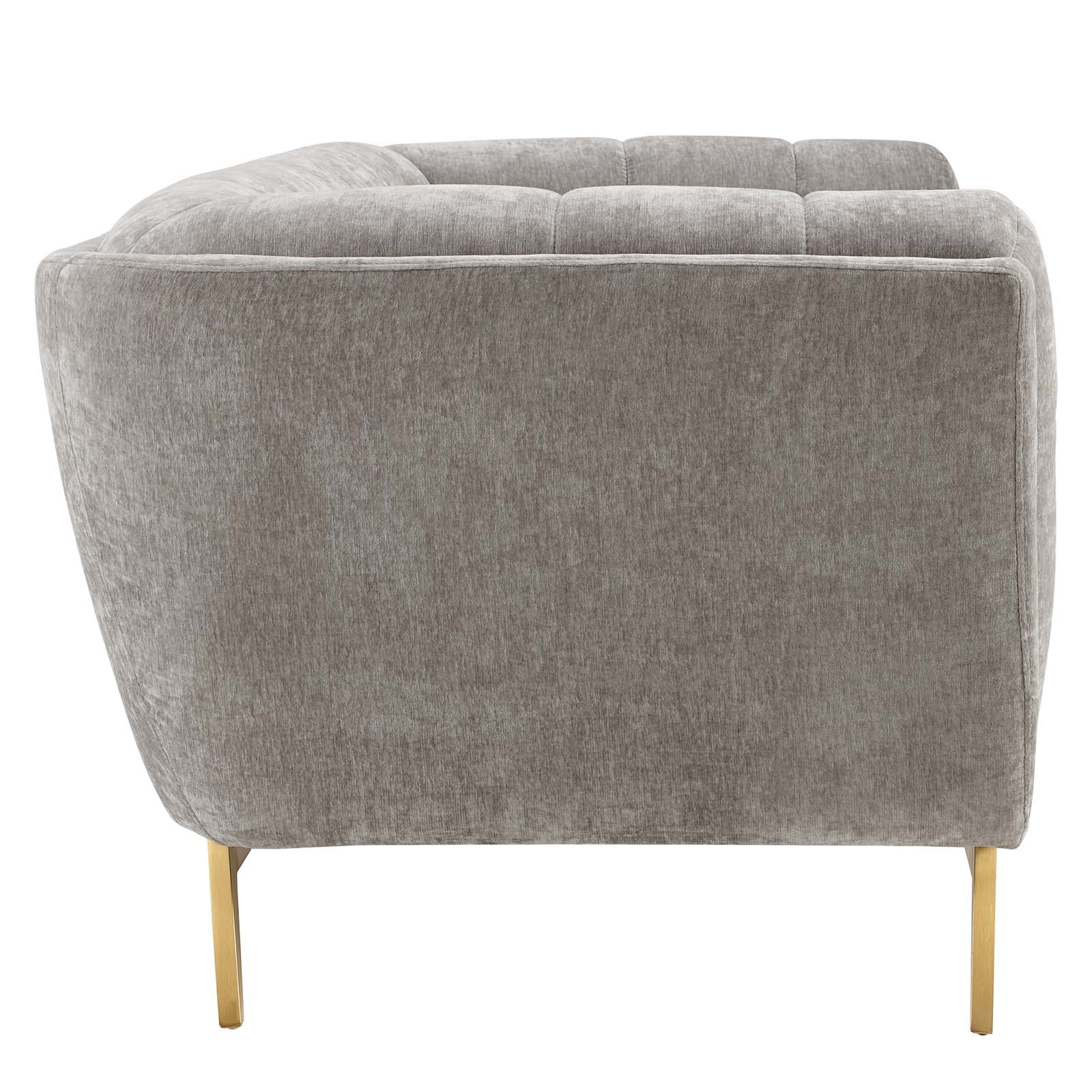 Modway Sofas & Couches - Bestow Crushed Performance Velvet Sofa Light Gray