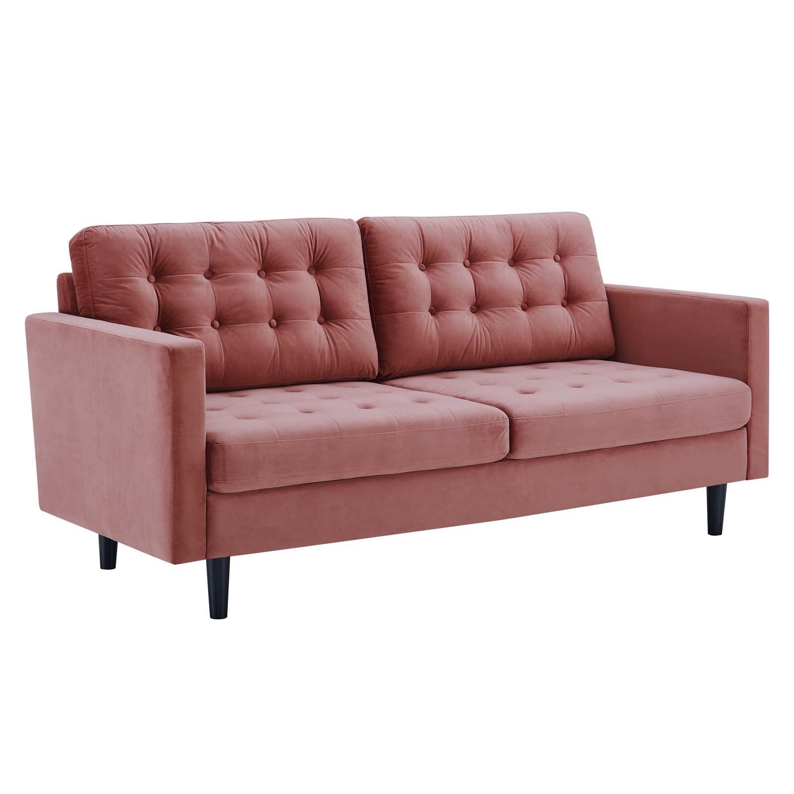 Modway Sofas & Couches - Exalt Tufted Performance Velvet Sofa Dusty Rose