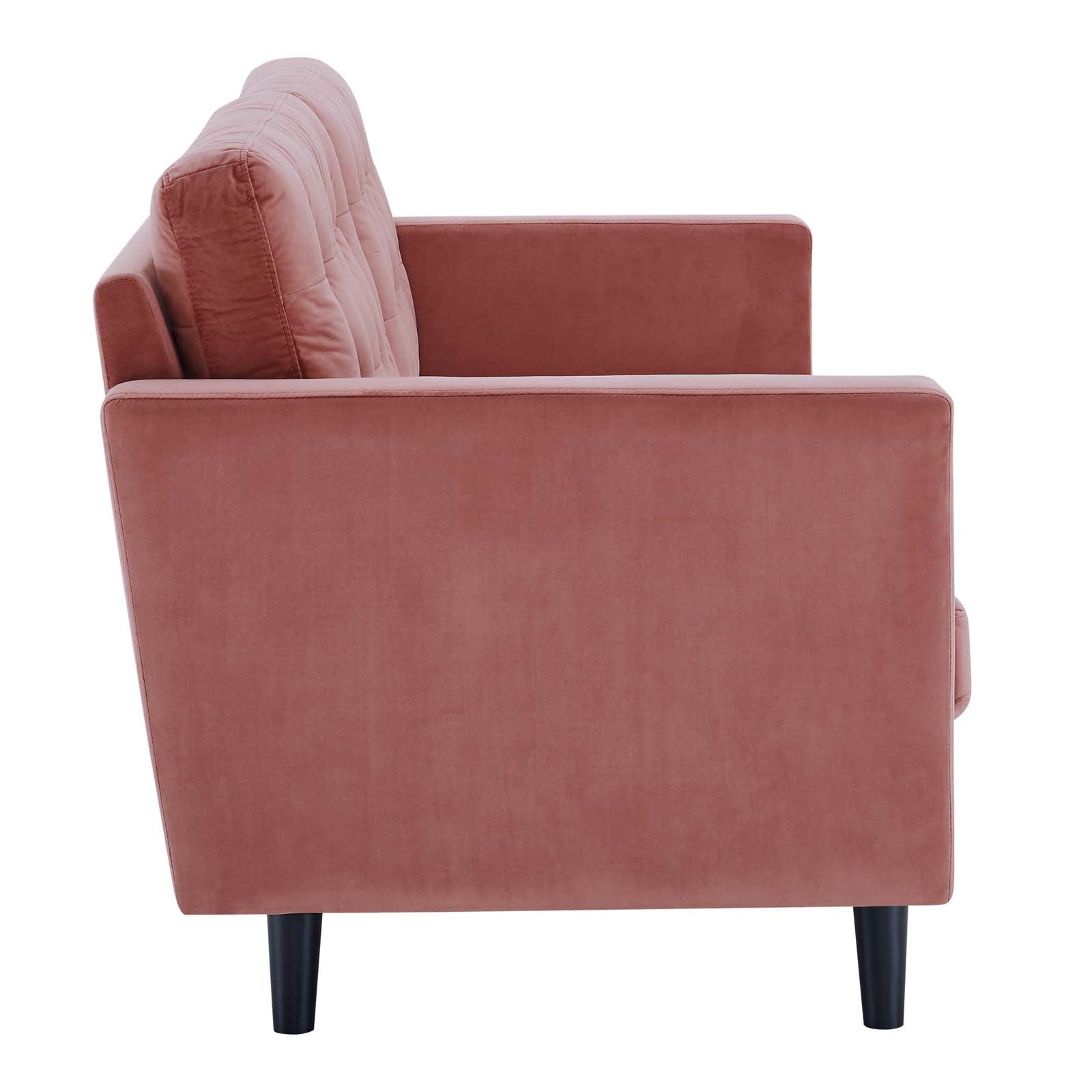 Modway Sofas & Couches - Exalt Tufted Performance Velvet Sofa Dusty Rose