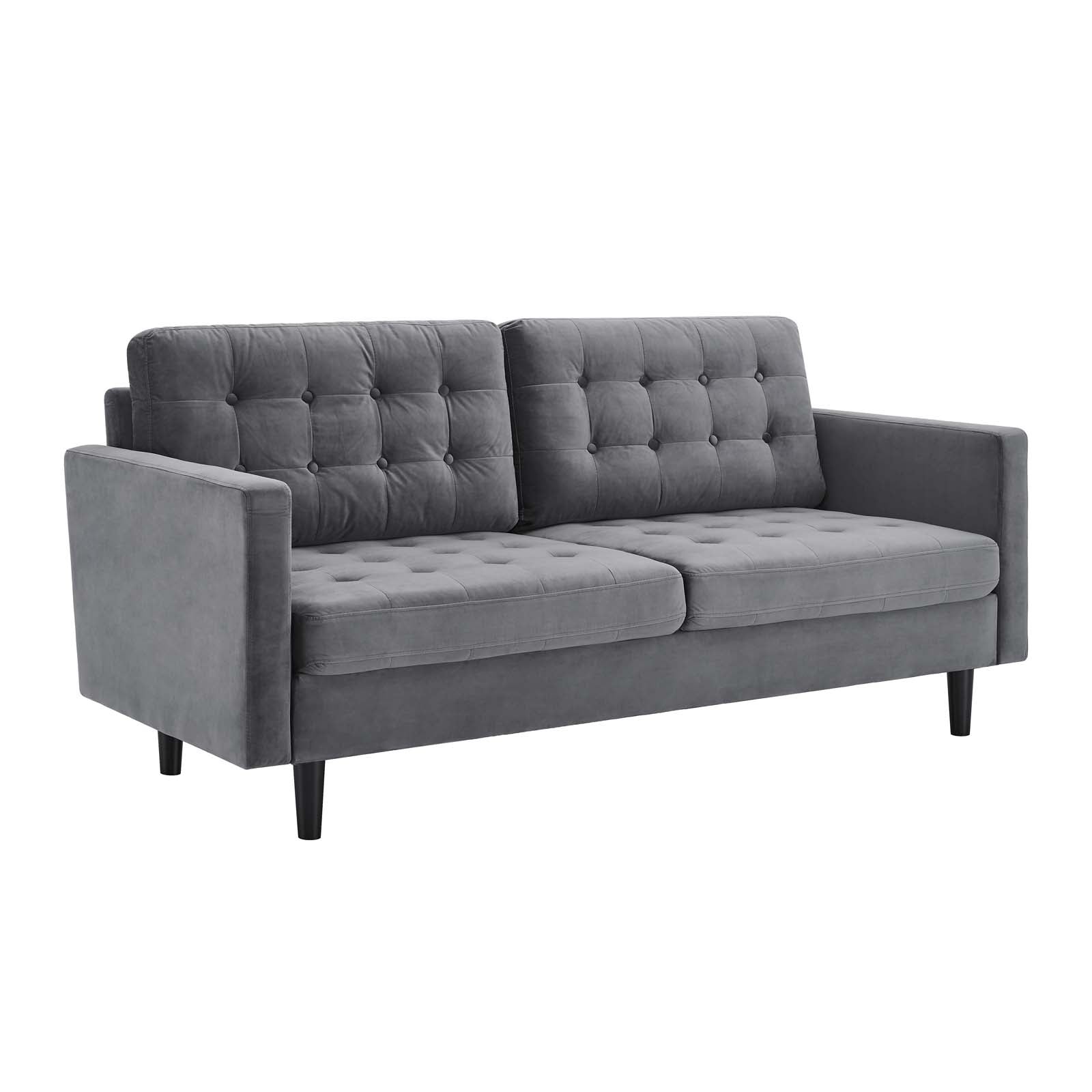 Modway Sofas & Couches - Exalt Tufted Performance Velvet Sofa Gray
